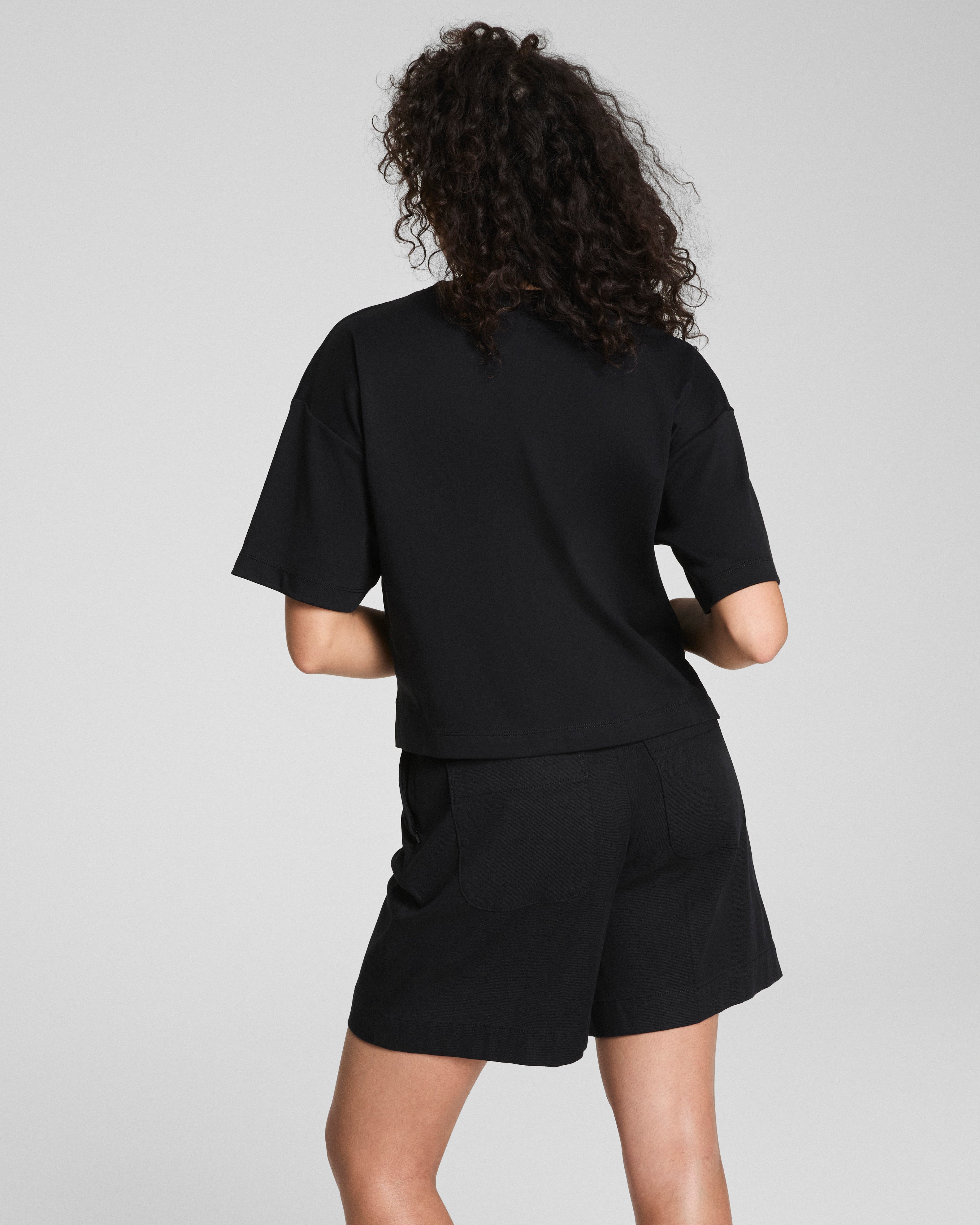 SPANX® Cotton Cropped Tee | Classic Black
