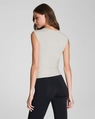 SPANXsmooth™ Jersey V-Neck Ruched Tank | Bone