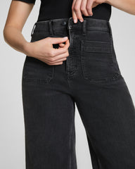SPANXshape™ Authentic 360 Cropped Wide Leg Jeans with Patch Pockets | Carbon