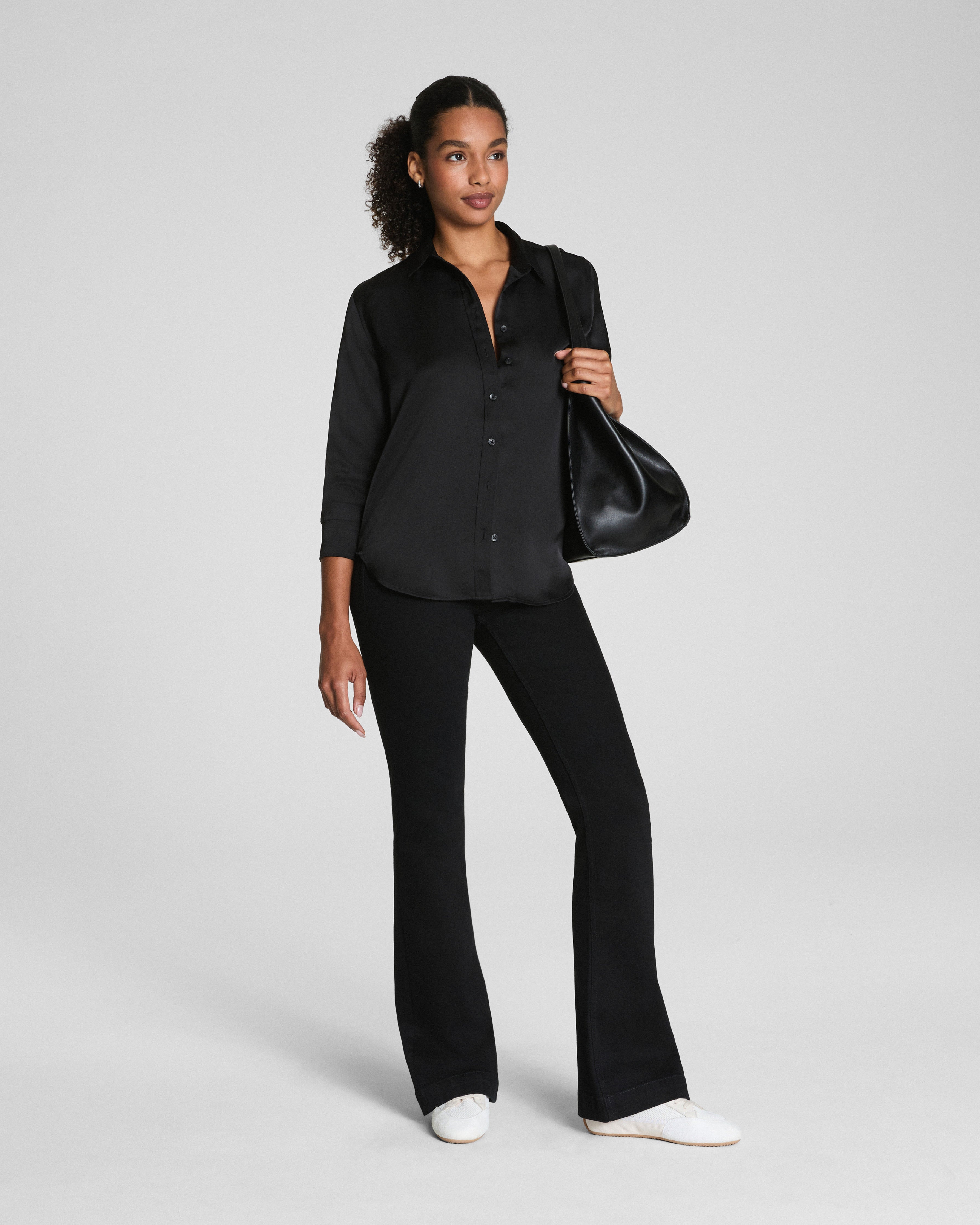 SPANX® Silky Smooth Button Down | Classic Black