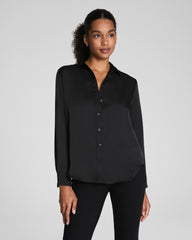 SPANX® Silky Smooth Button Down | Classic Black