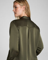 SPANX® Silky Smooth Button Down | Dark Pine