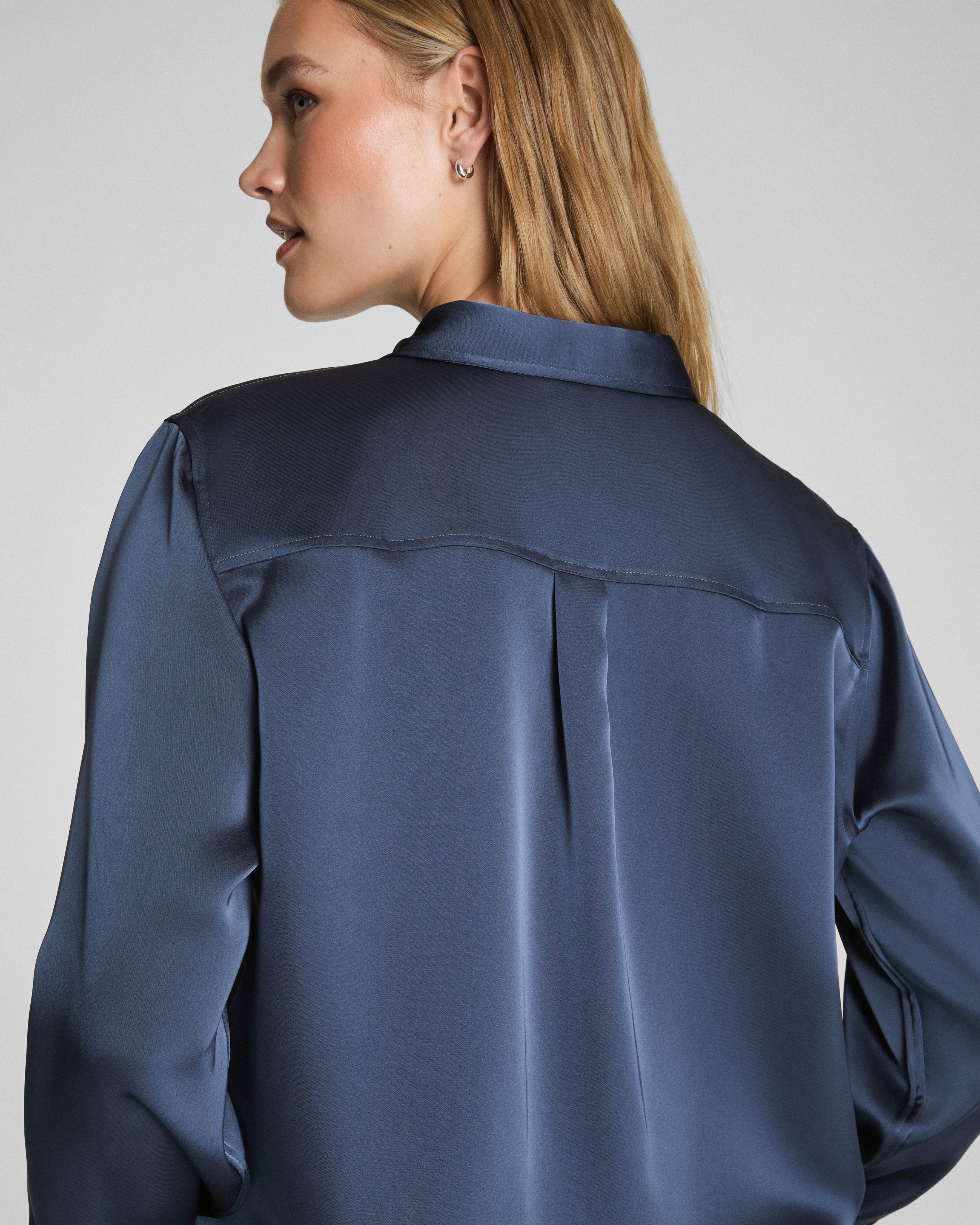 SPANX® Silky Smooth Button Down | Earth Stone