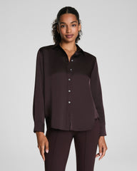 SPANX® Silky Smooth Button Down | Truffle Brown