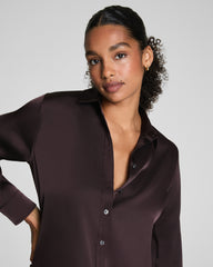 SPANX® Silky Smooth Button Down | Truffle Brown