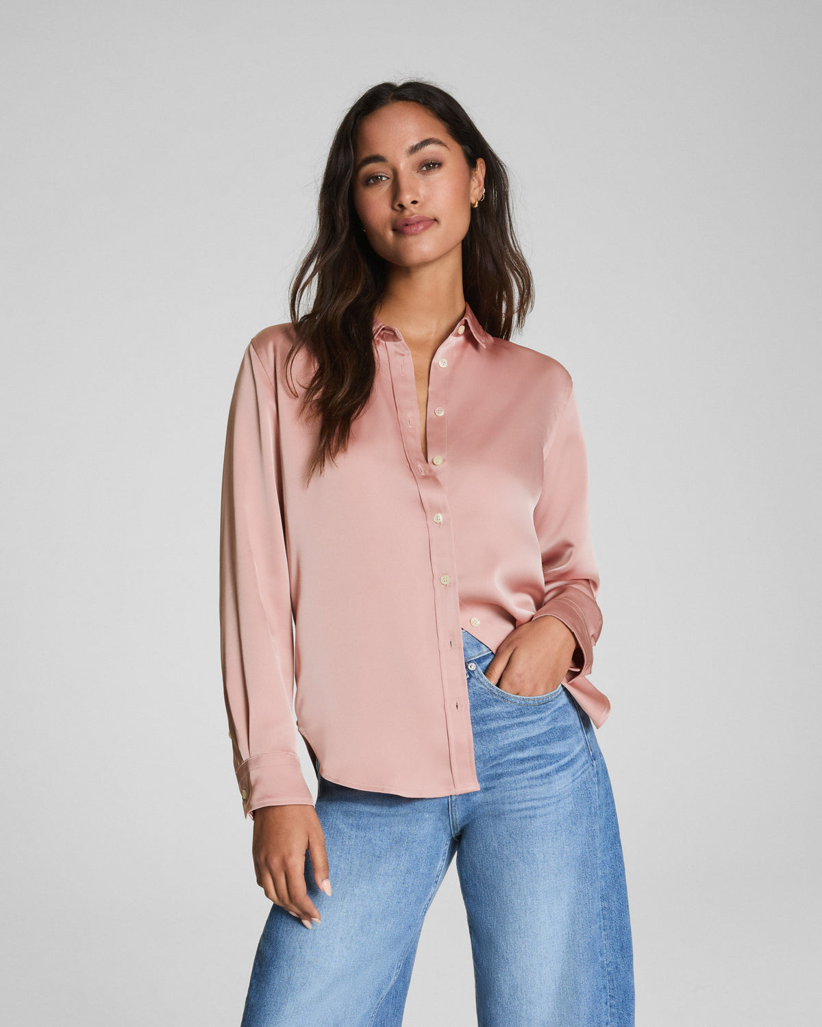 SPANX® Silky Smooth Button Down | Vintage Rose