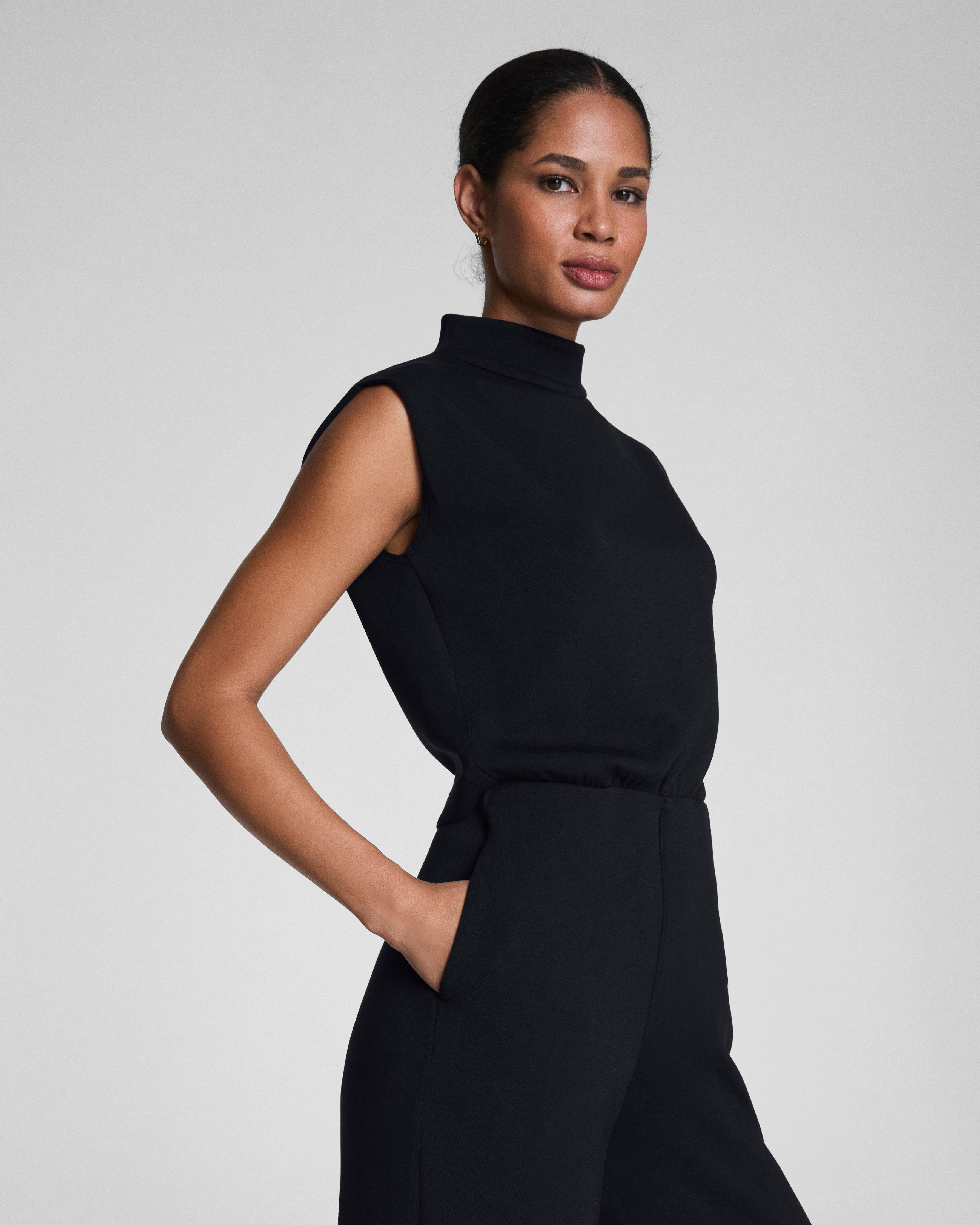 SPANX AirEssentials® Mockneck Jumpsuit | Very Black