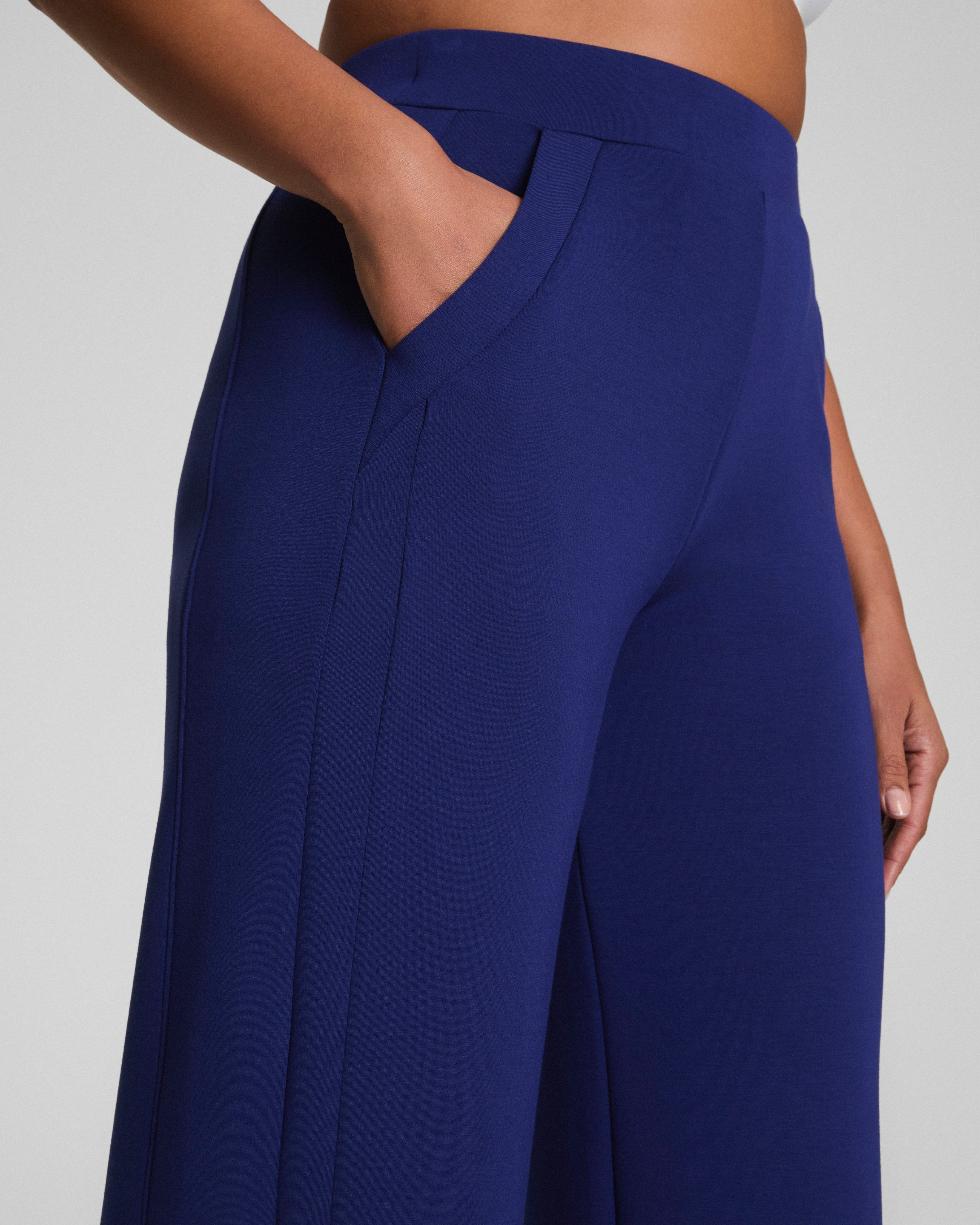 SPANX AirEssentials® Wide Leg Track Pant | Midnight Iris