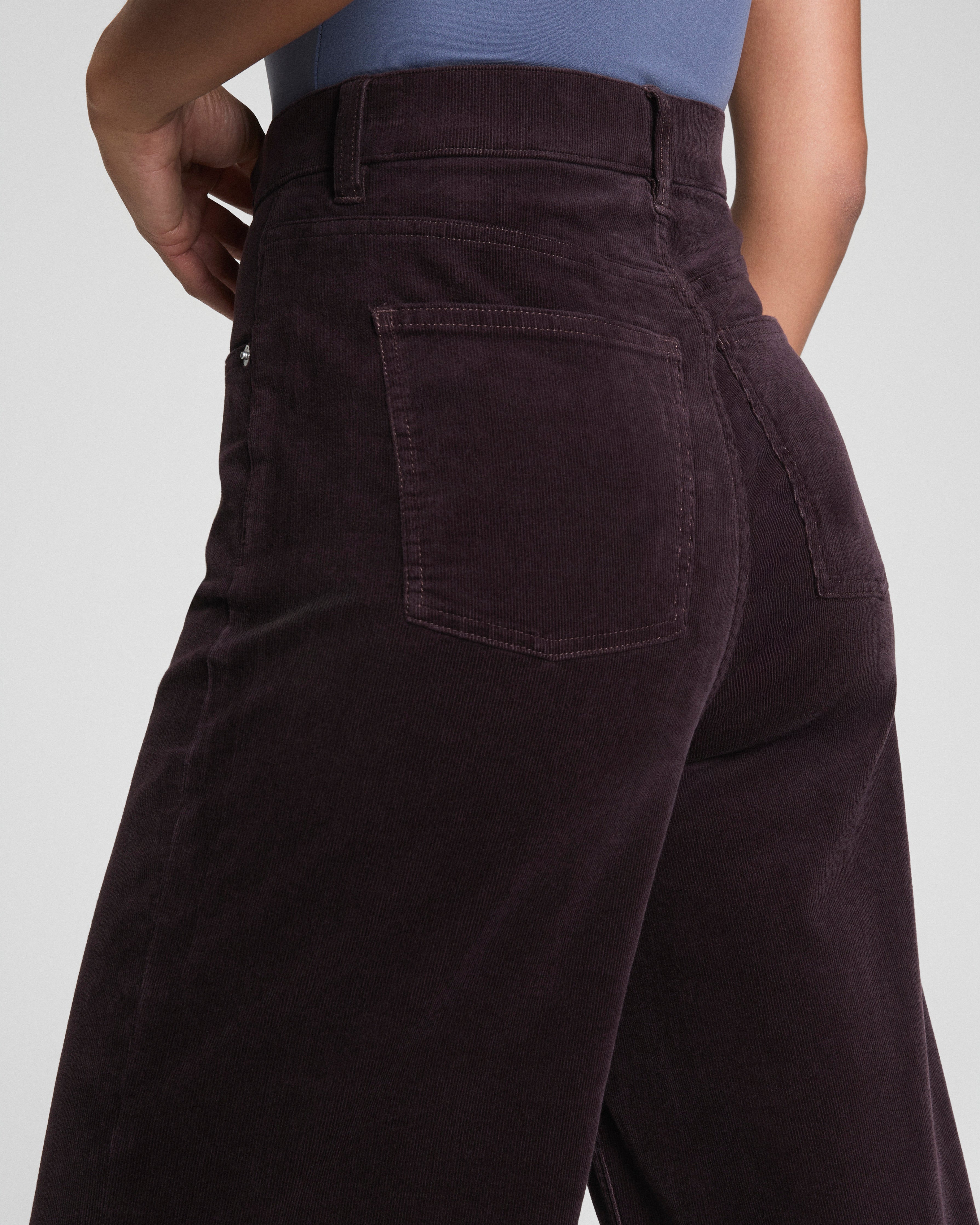 SPANXshape™ Authentic 360 Corduroy Wide Leg Jeans | Truffle Brown
