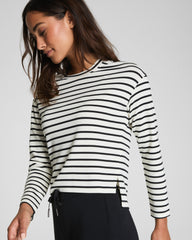 SPANX AirEssentials® Relaxed Long Sleeve Top | Pier Stripe