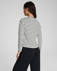 SPANX AirEssentials® Relaxed Long Sleeve Top | Pier Stripe