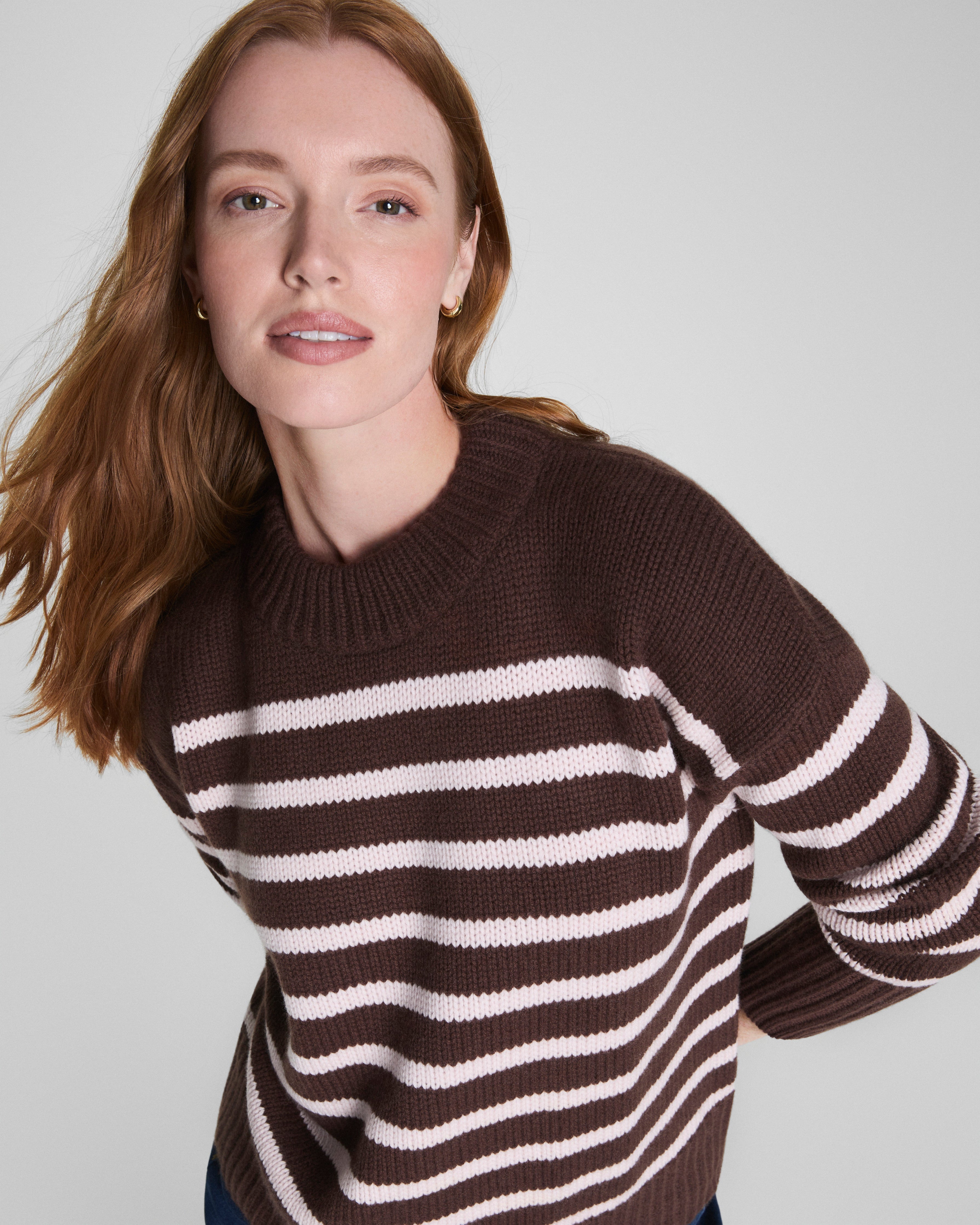 La Ligne Marin Sweater | Chocolate/Blush