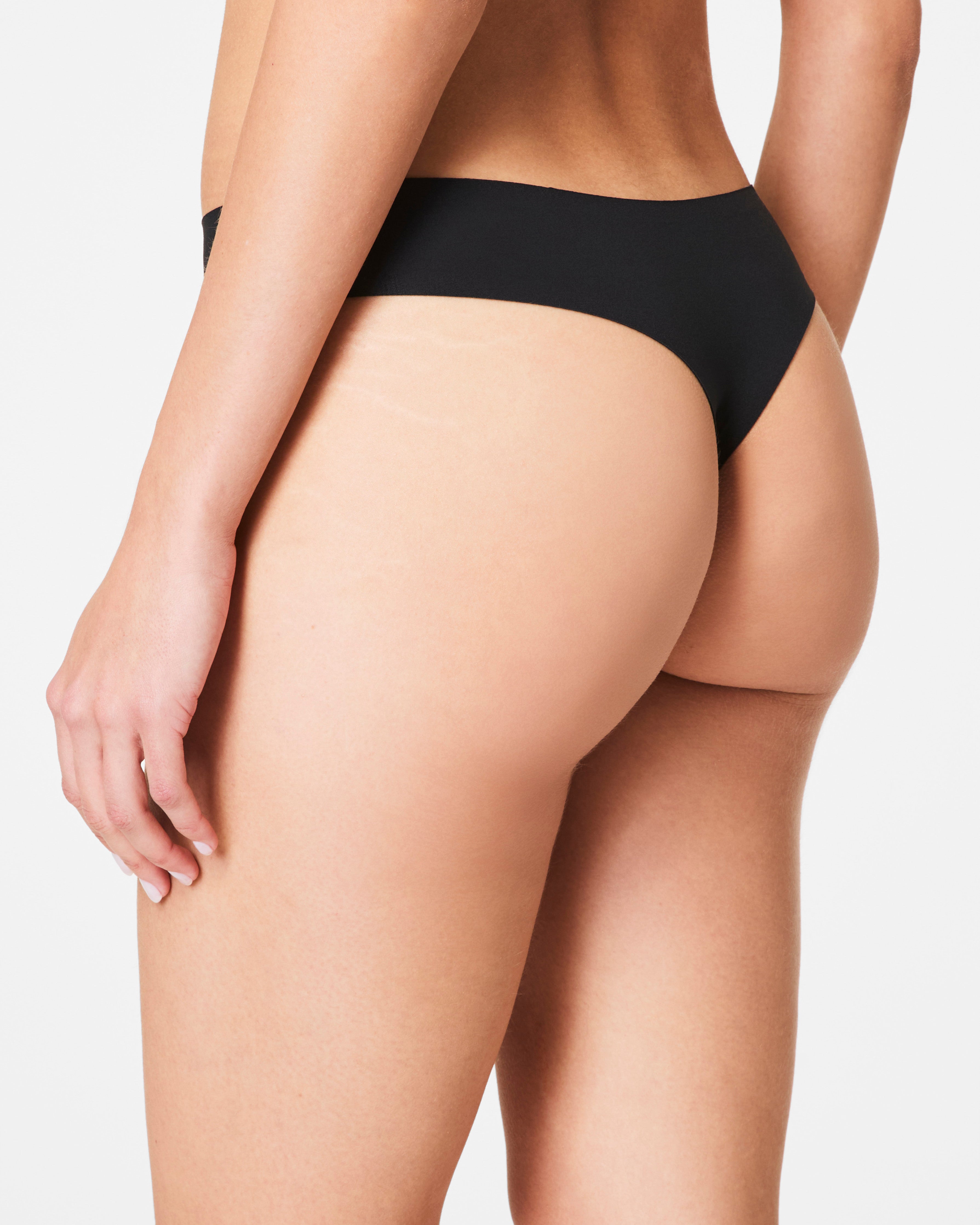 SPANXsmooth™ Fit-To-You Thong 3-Pack Box | Cafe Au Lait/Iconic Leopard/Very Black