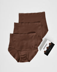 SPANXsmooth™ Fit-To-You Brief 3-Pack Box | Chestnut Brown