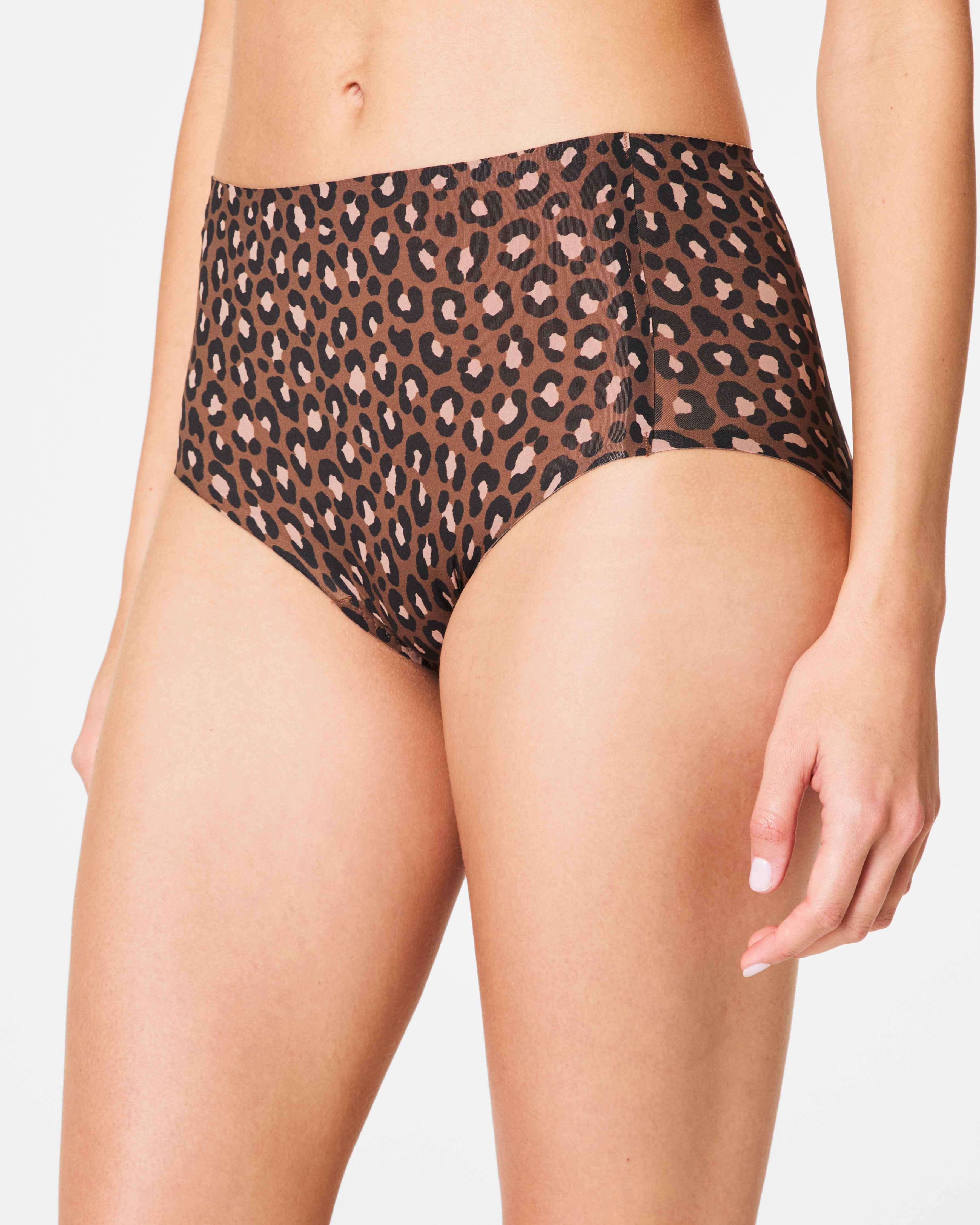SPANXsmooth™ Fit-To-You Brief 3-Pack Box | Cafe Au Lait/Iconic Leopard/Very Black
