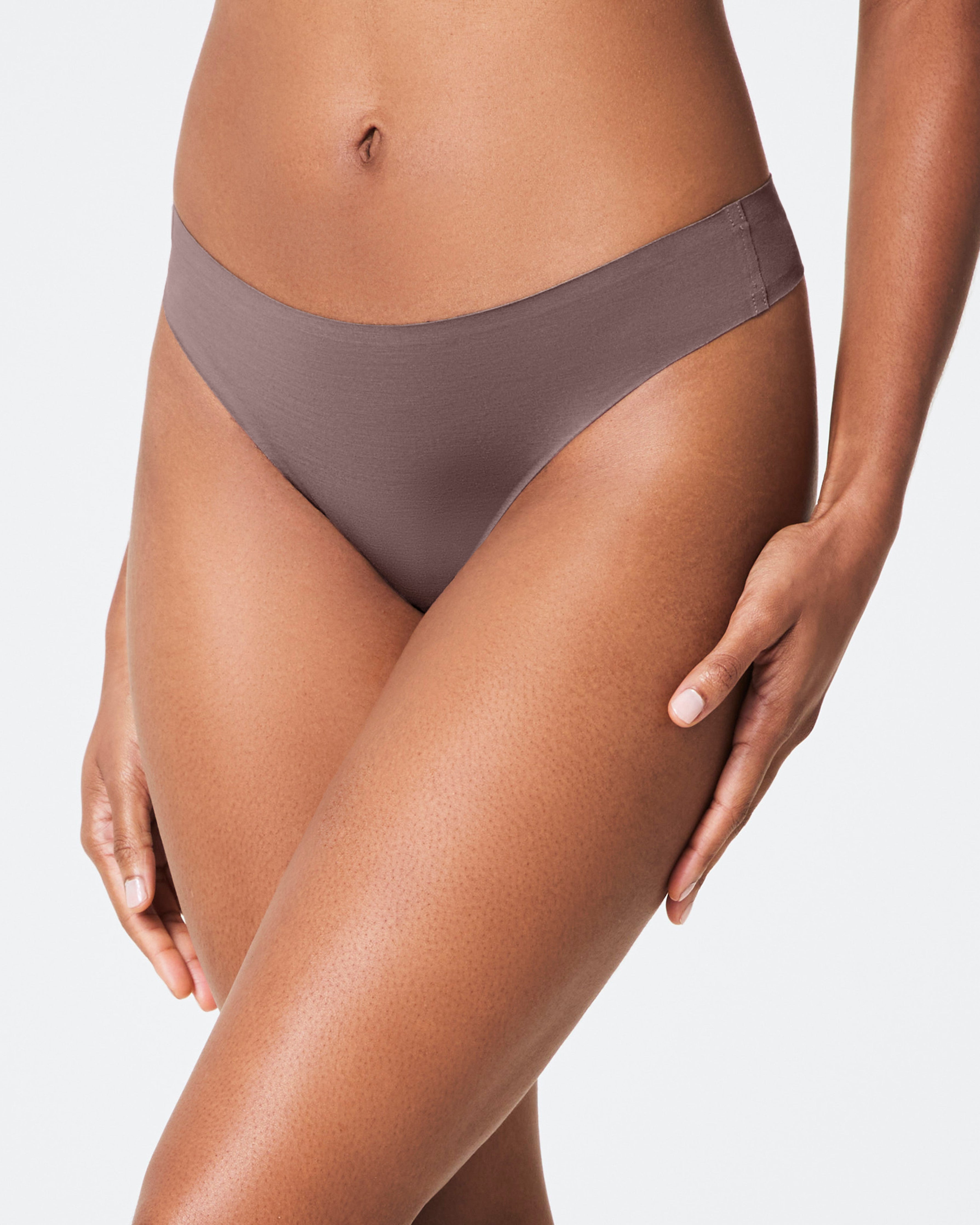 SPANXsmooth™ Fit-To-You Modal Thong 3-Pack Box | Smoke