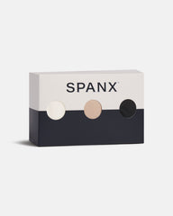 SPANXsmooth™ Fit-To-You Supima® Cotton Thong 3-Pack | Powder/Toasted Oatmeal/Very Black