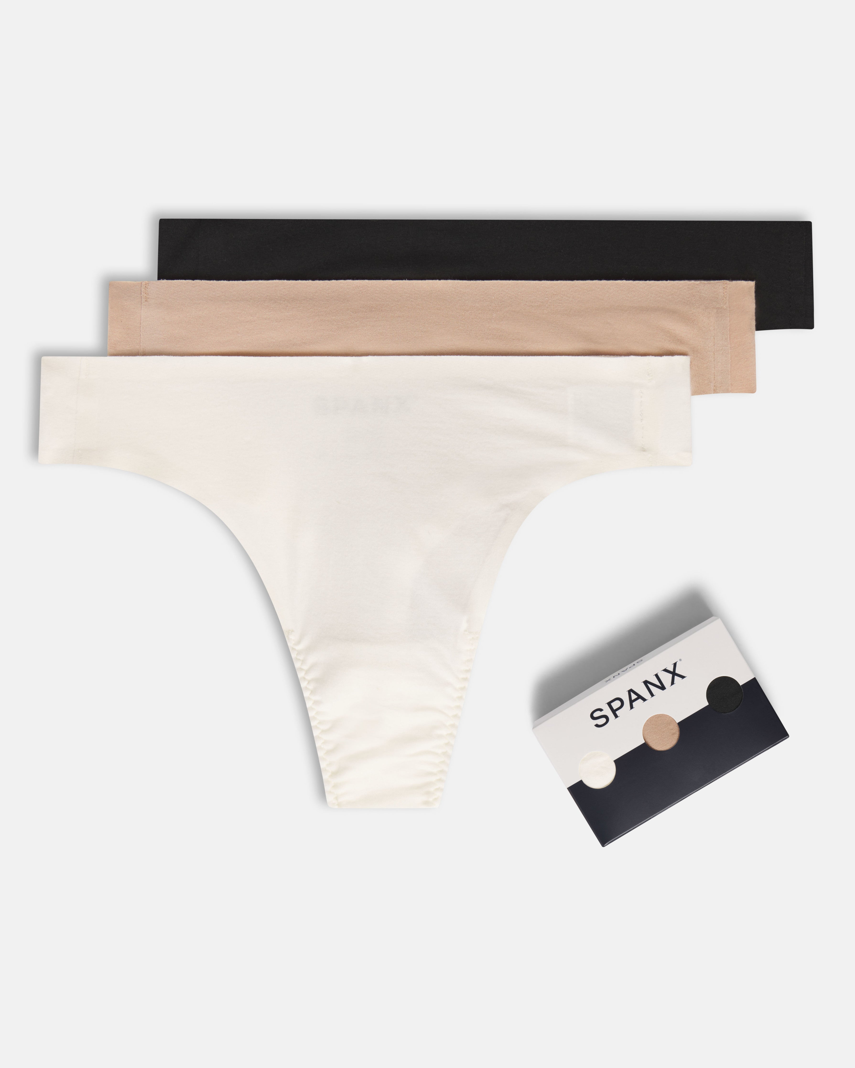 SPANXsmooth™ Fit-To-You Supima® Cotton Thong 3-Pack Box