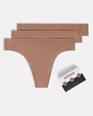 SPANXsmooth™ Fit-To-You Supima® Cotton Thong 3-Pack | Cafe Au Lait