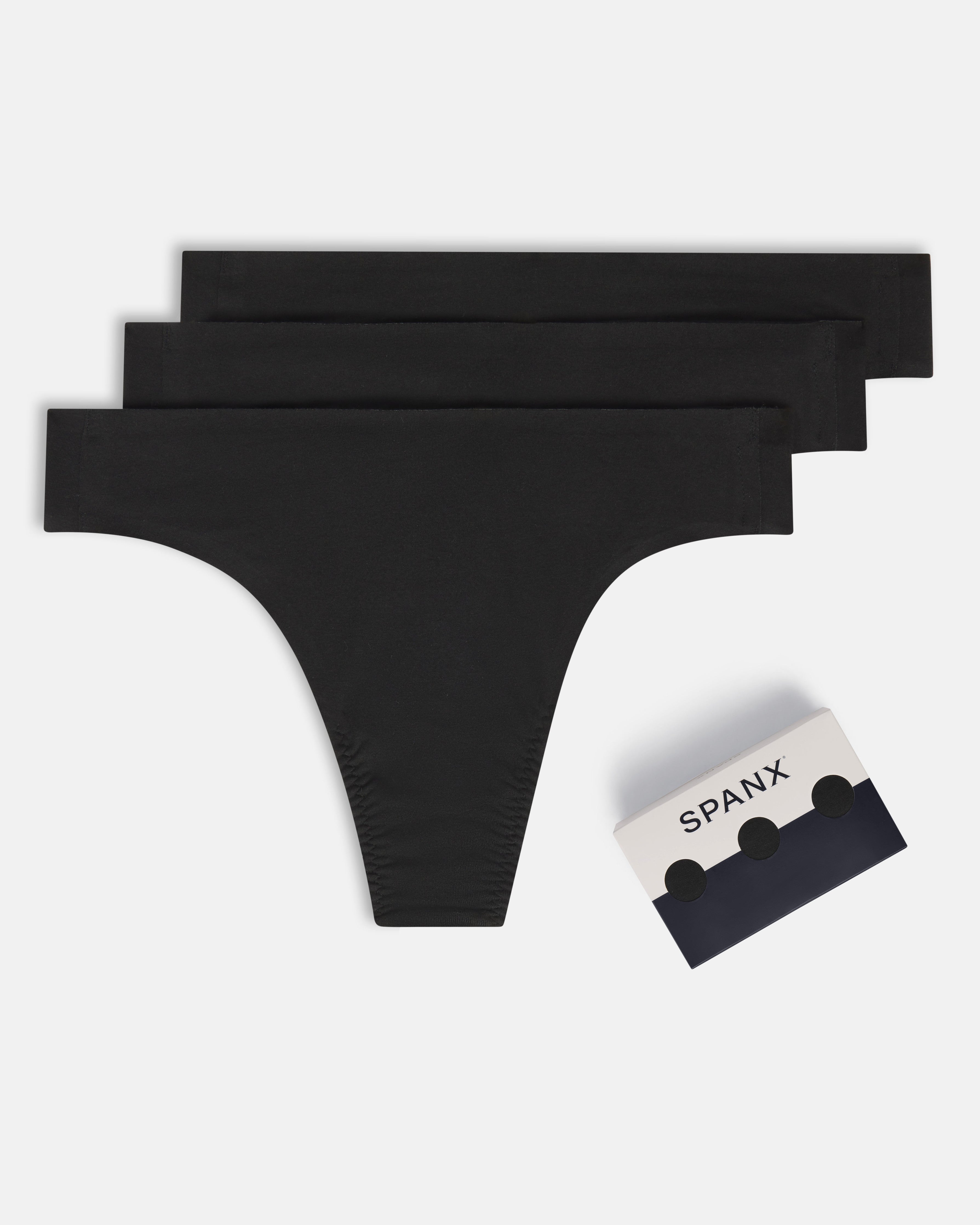 SPANXsmooth™ Fit-To-You Supima® Cotton Thong 3-Pack Box