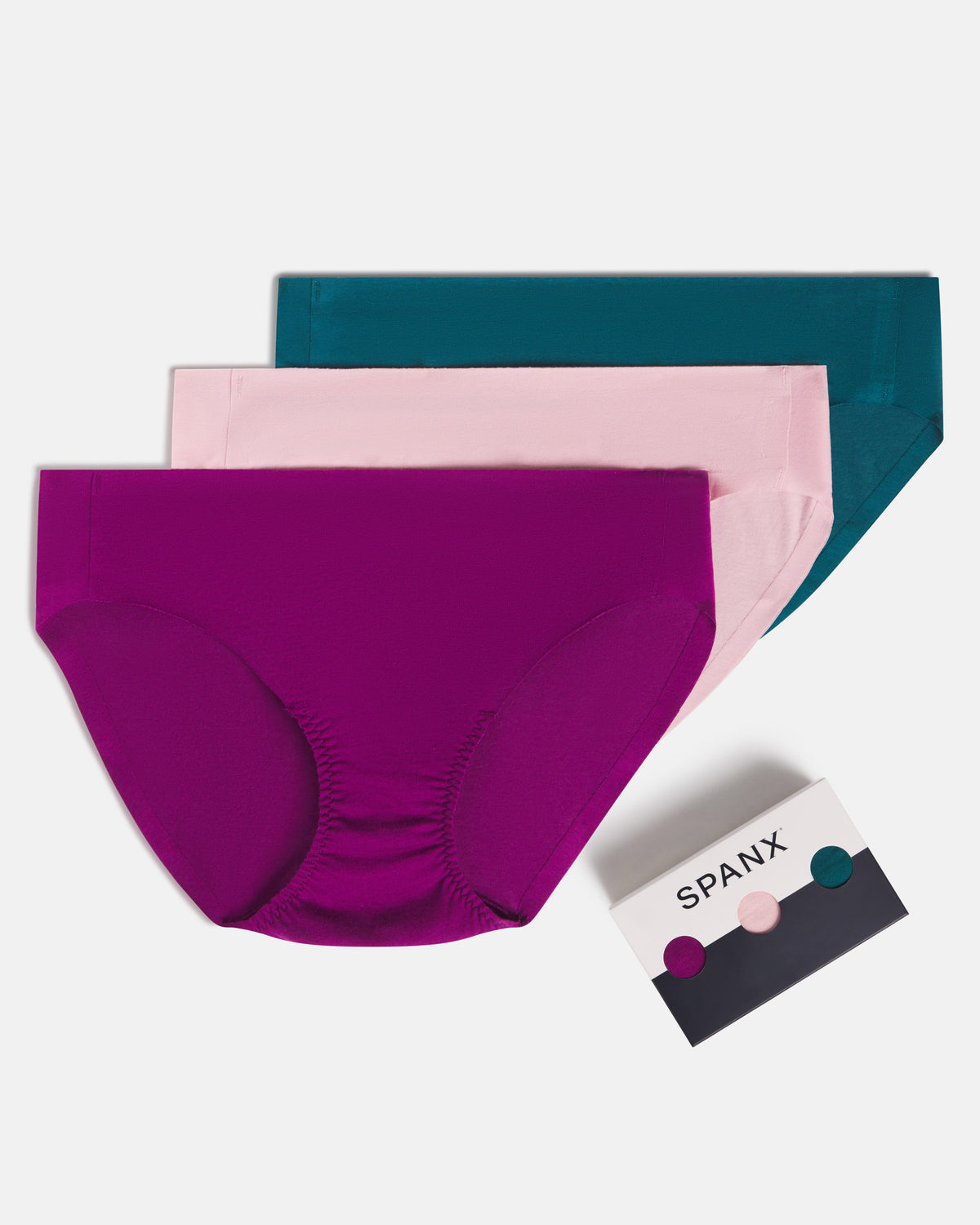 SPANXsmooth™ Fit-To-You Supima® Cotton Bikini 3-Pack | Snap Dragon/Fleur/Emerald Bay