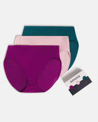 SPANXsmooth™ Fit-To-You Supima® Cotton Brief 3-Pack | Snap Dragon/Fleur/Emerald Bay