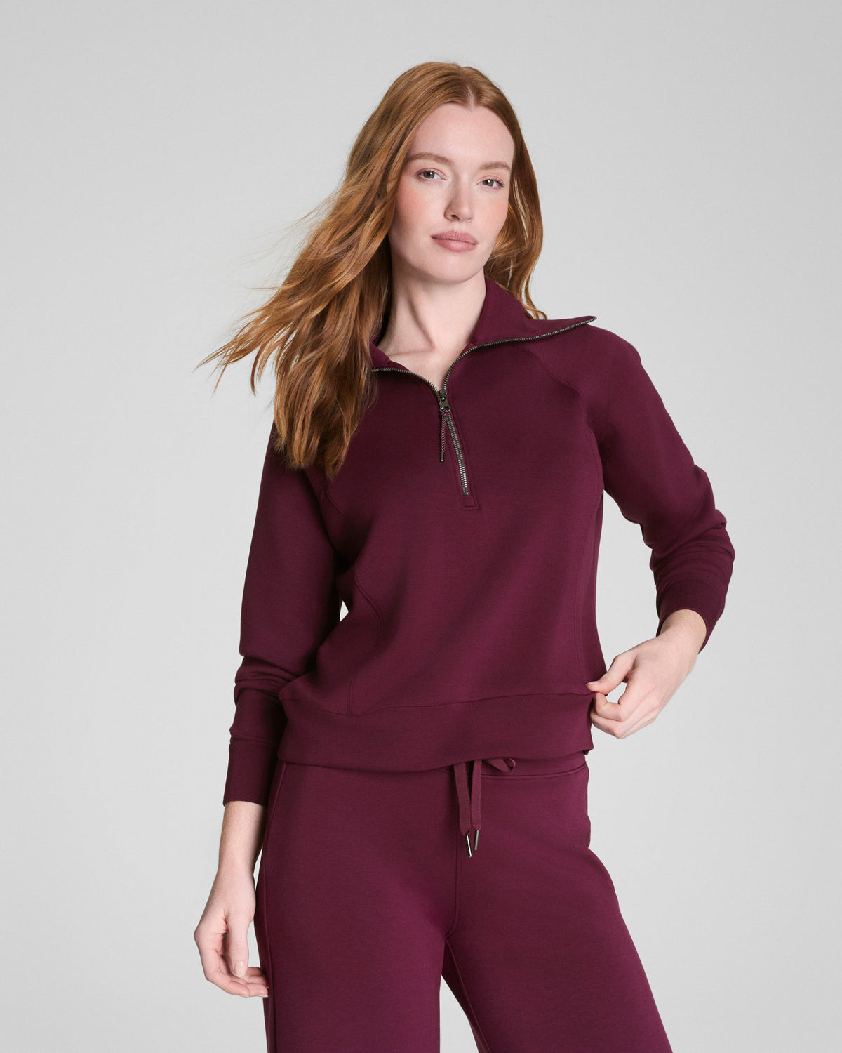 SPANX AirEssentials® Half Zip | Plum Berry