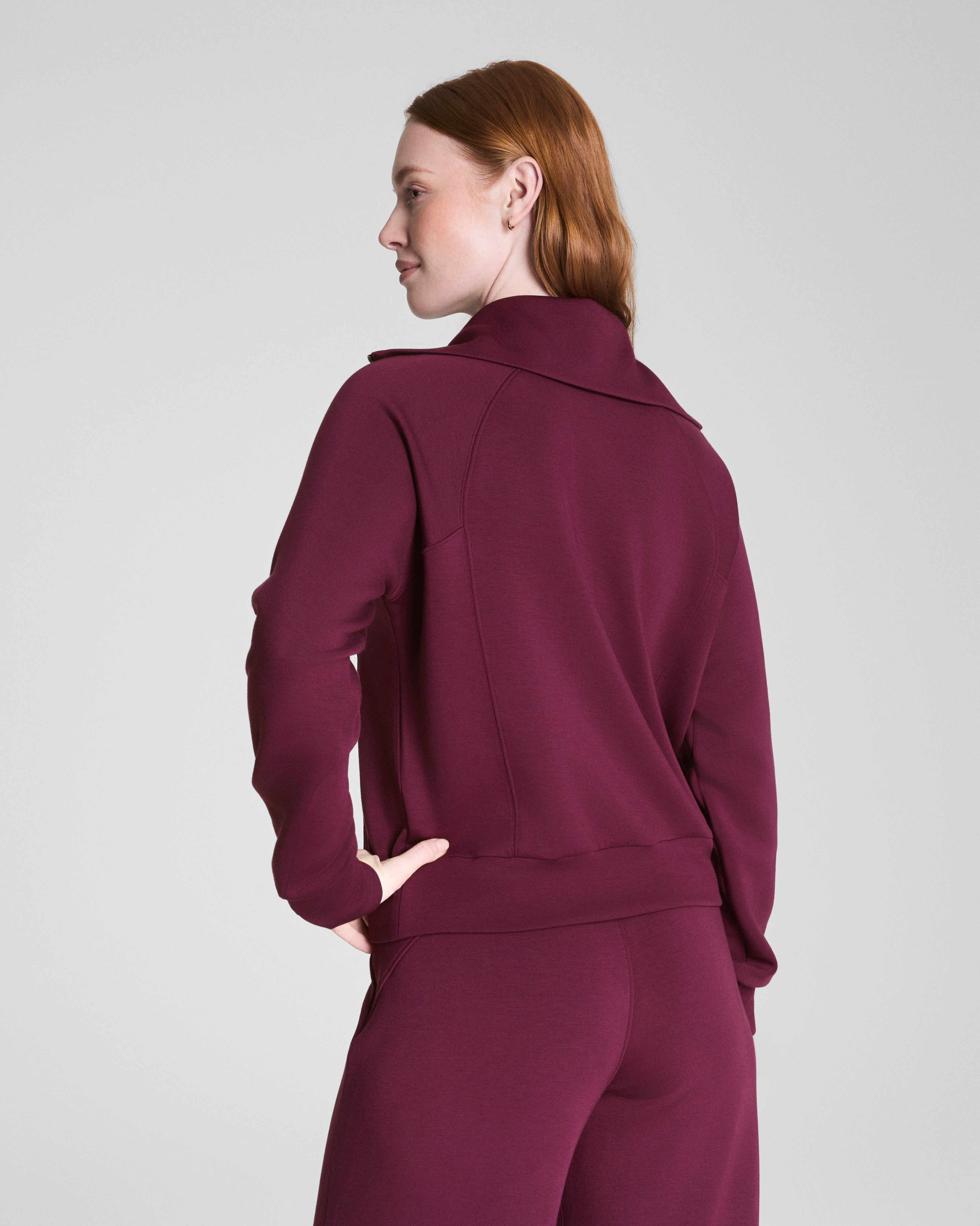 SPANX AirEssentials® Half Zip | Plum Berry