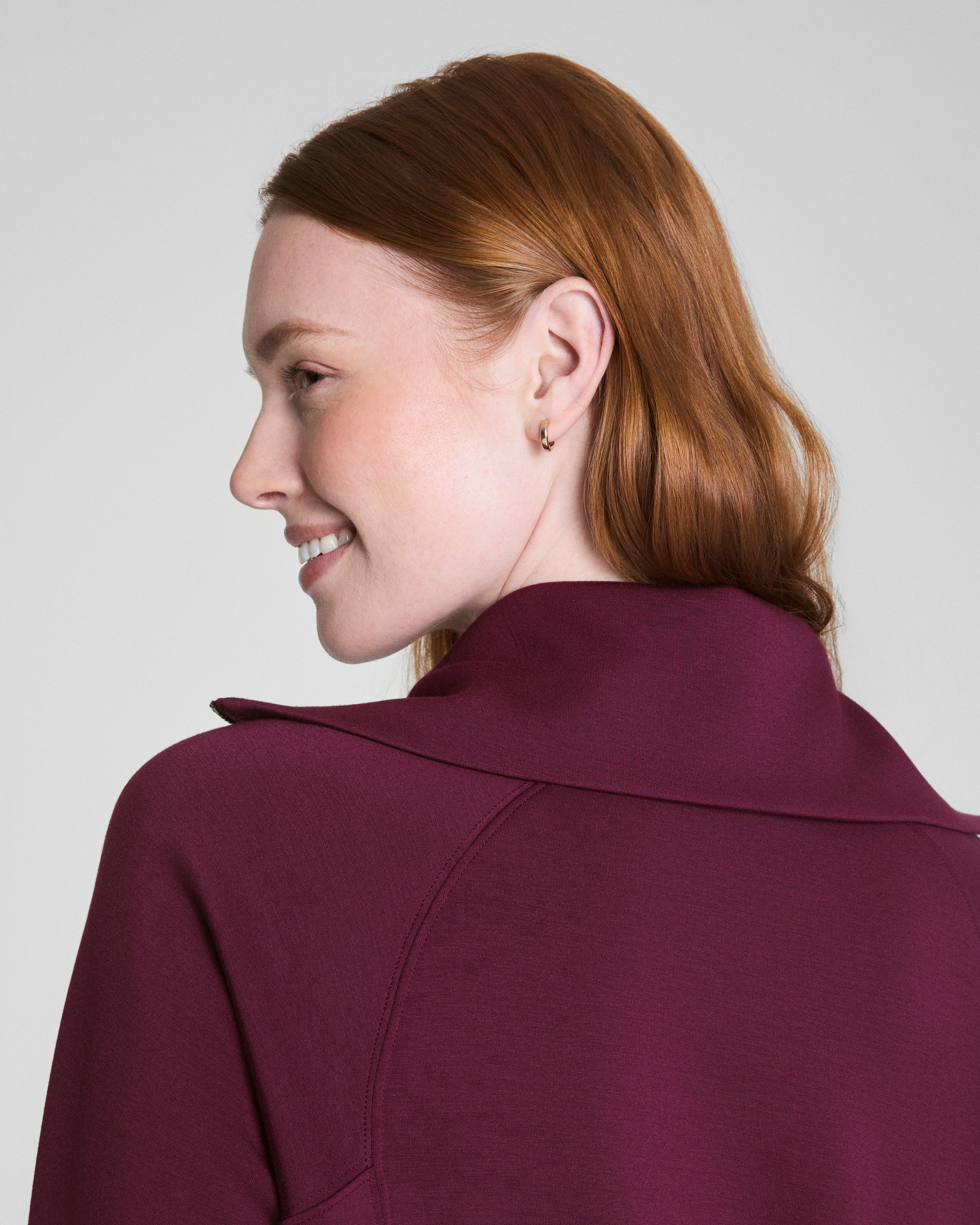 SPANX AirEssentials® Half Zip | Plum Berry