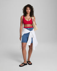 SPANXshape™ Swim Pique Plunge Bikini Top | Spanx Red