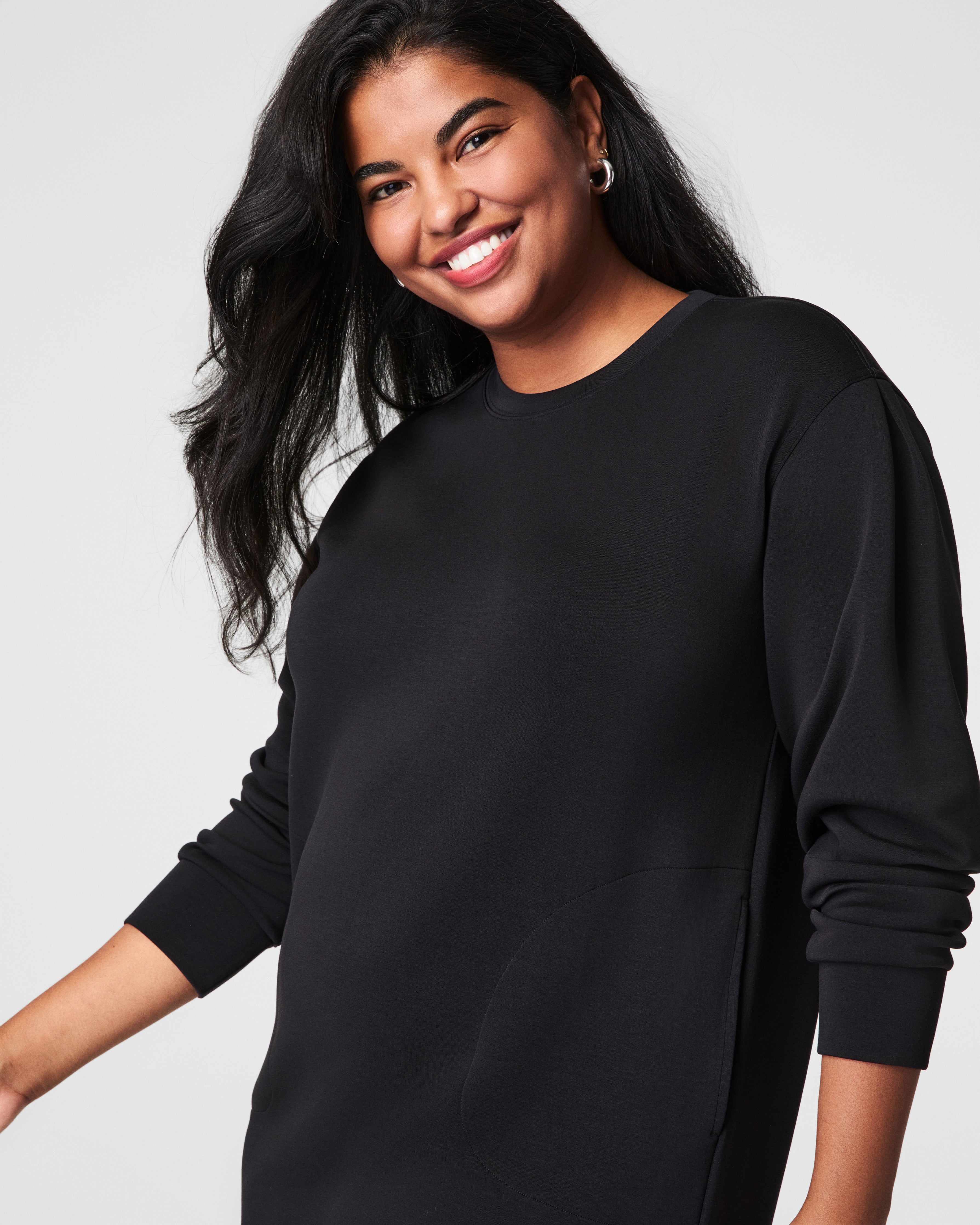 SPANX AirEssentials® Crewneck Dress | Very Black