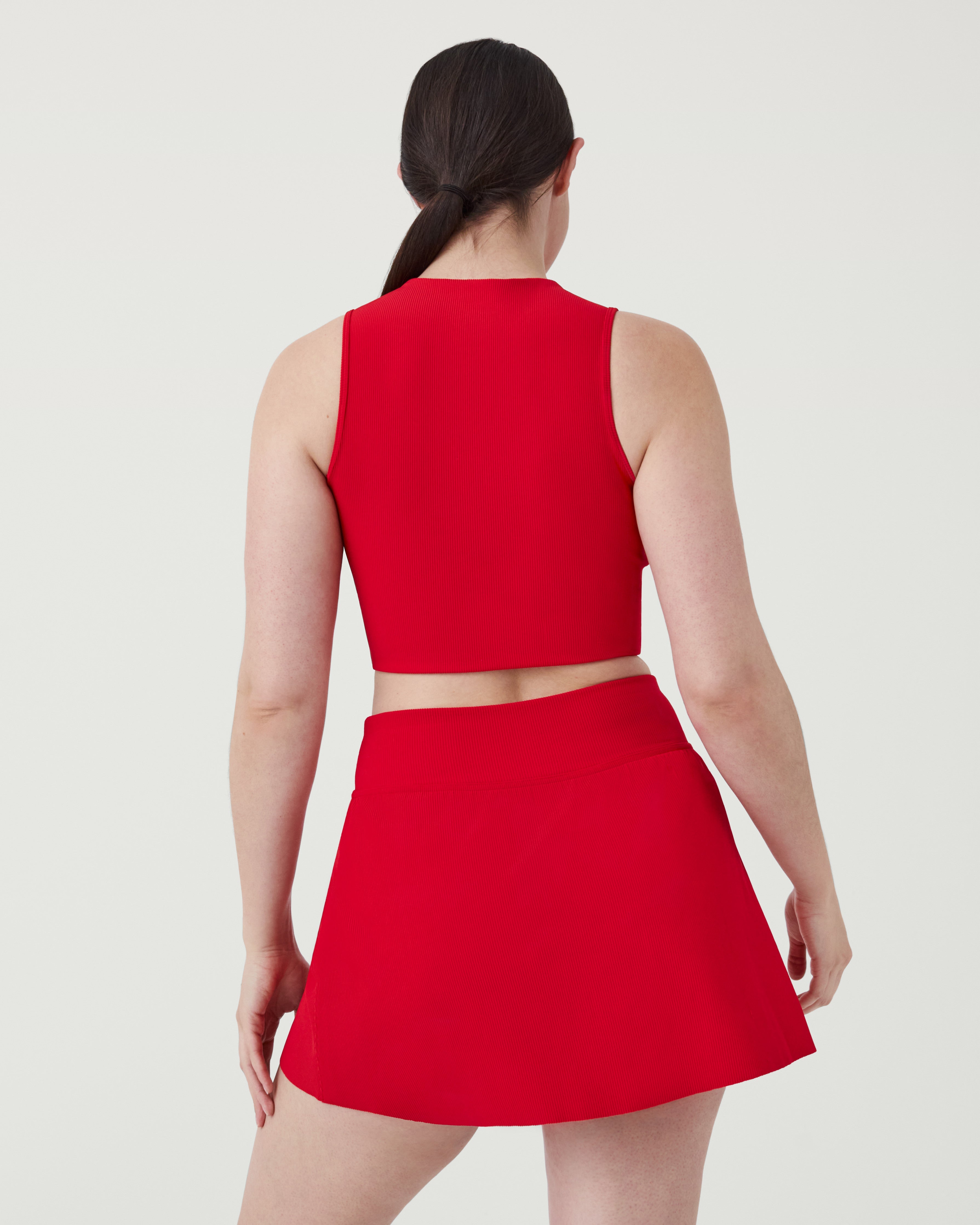 SPANXshape™ Get Moving Contour Rib Mock Neck Tank | Spanx Red