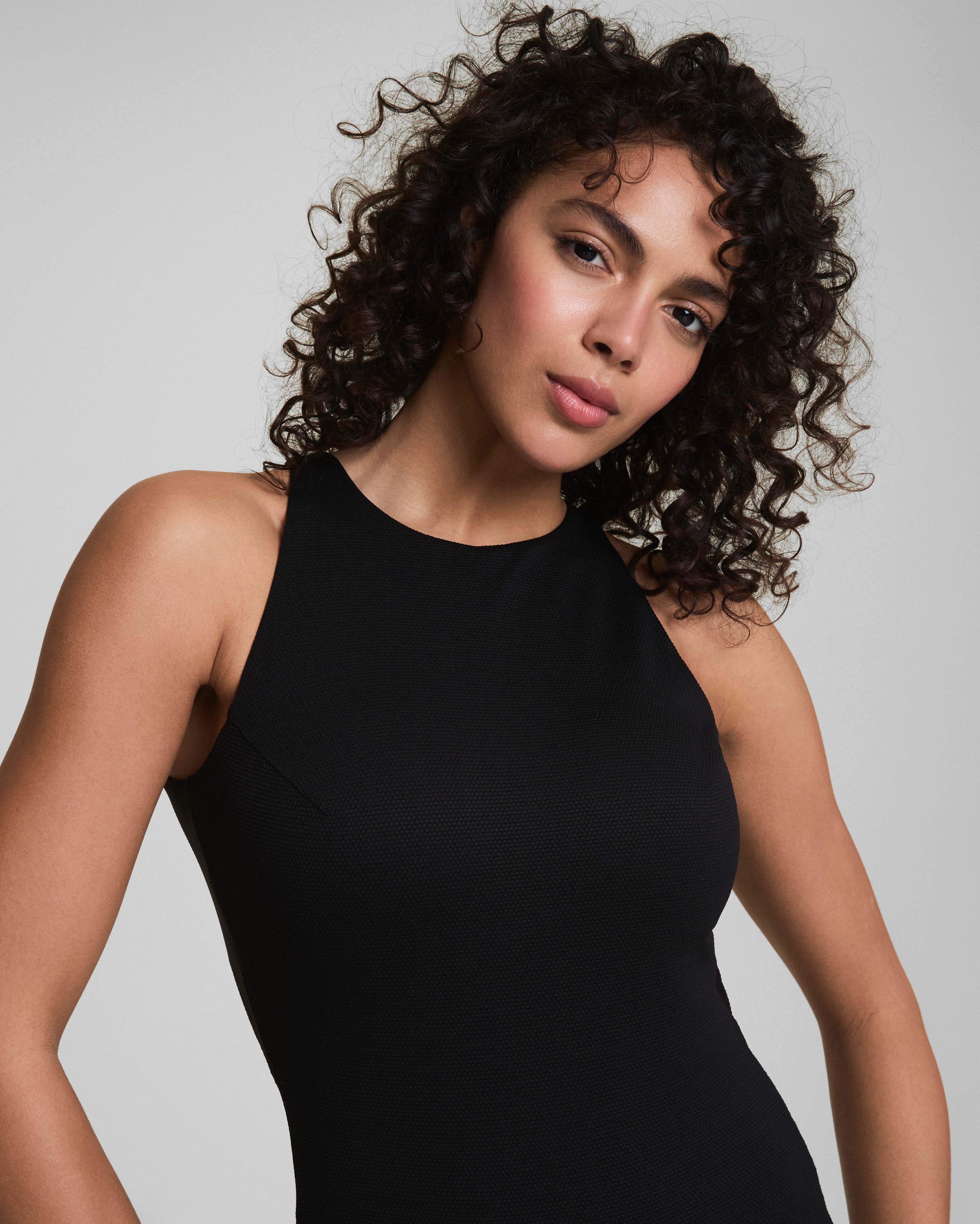 SPANXshape™ Swim Pique High Neck One-Piece | Very Black