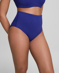 SPANXshape™ Swim Pique Ultra Hi-Rise Cheeky Bottom | Deep Azure