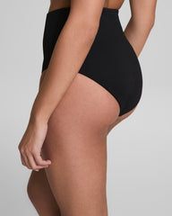 SPANXshape™ Swim Pique Ultra Hi-Rise Cheeky Bottom | Very Black