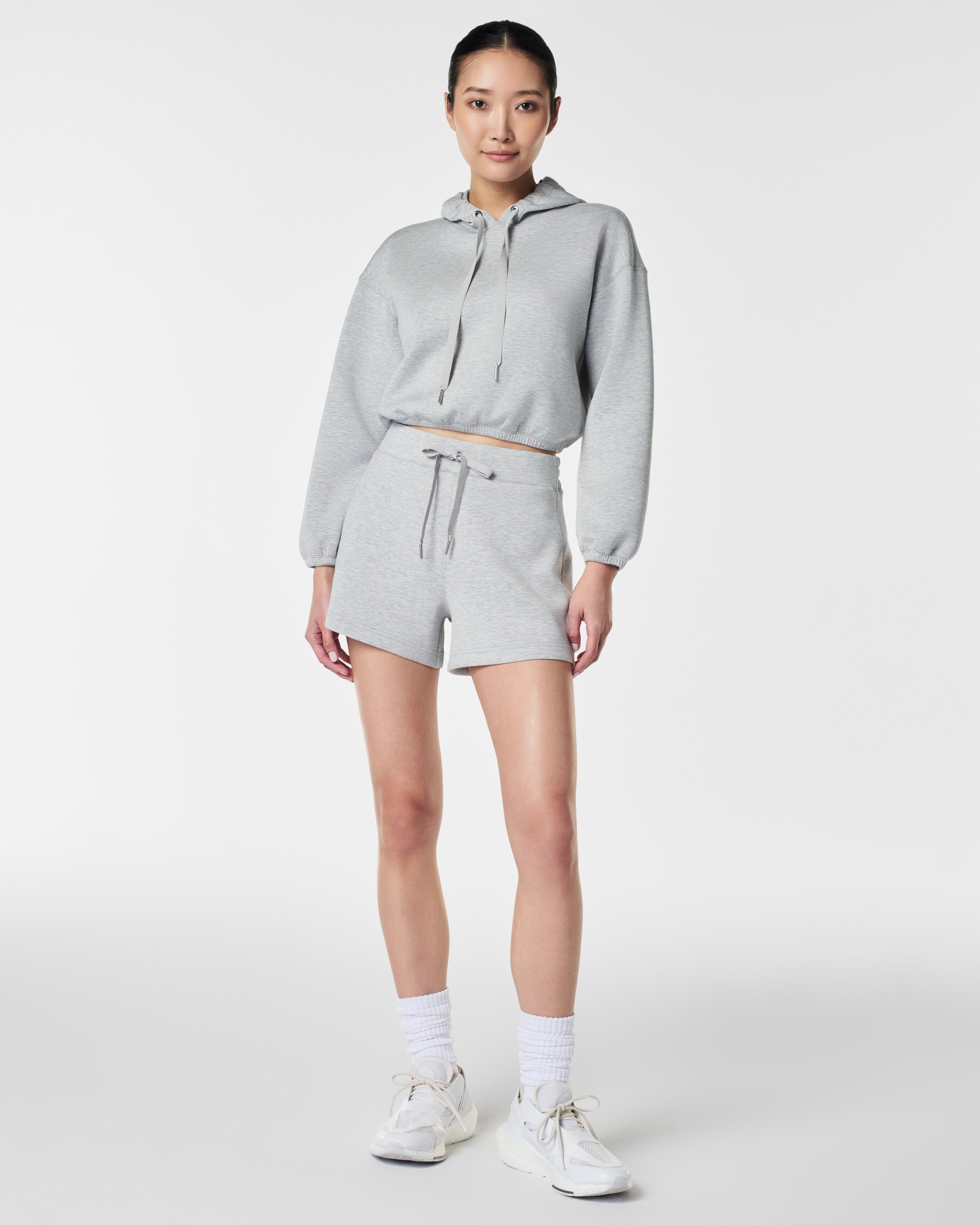 SPANX AirEssentials® Cinched Hoodie | Light Heather Grey