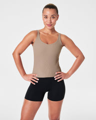 SPANX® Get Moving Contour Rib Shelf Tank | Driftwood