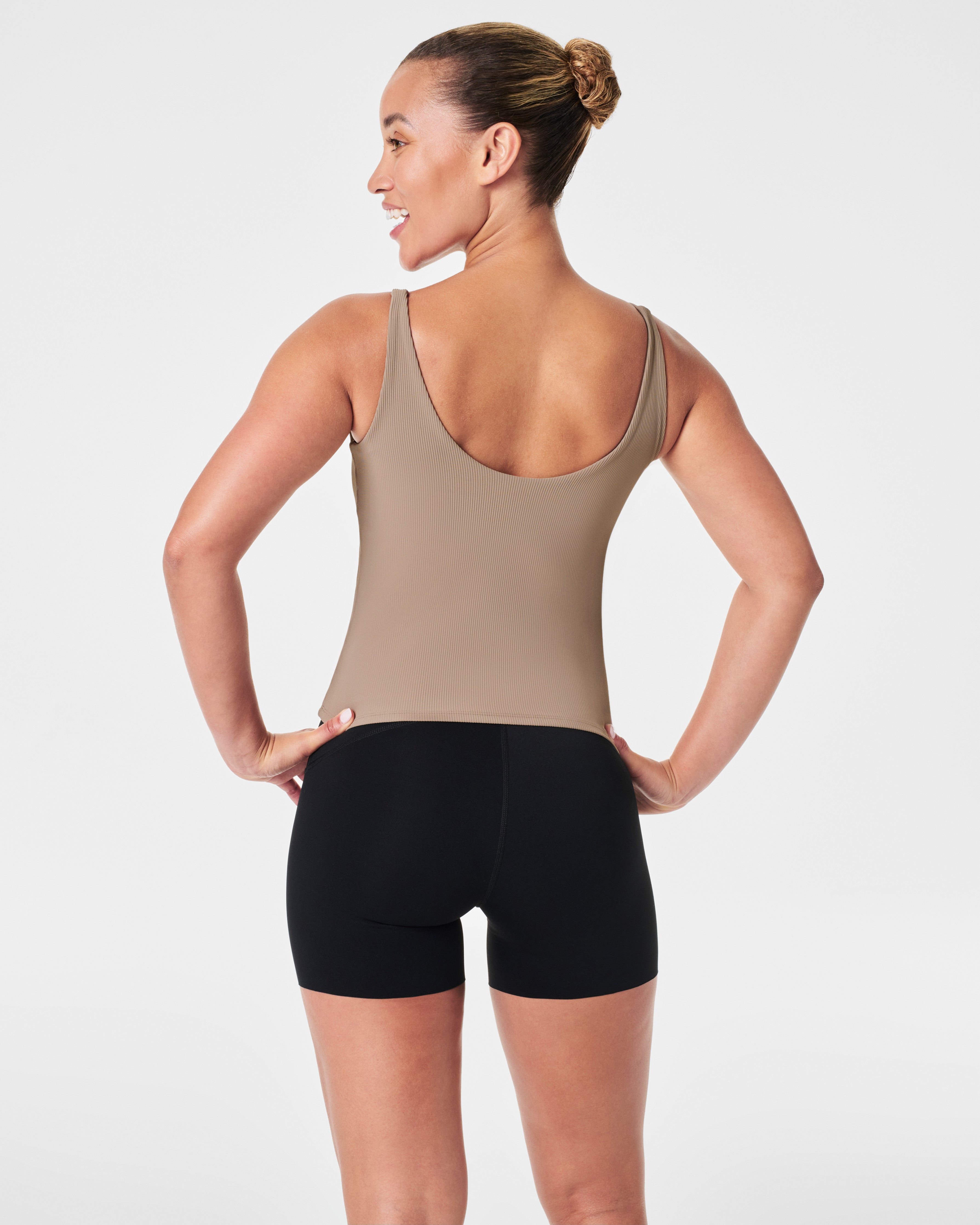 SPANX® Get Moving Contour Rib Shelf Tank | Driftwood