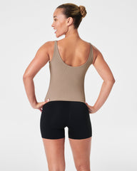 SPANX® Get Moving Contour Rib Shelf Tank | Driftwood