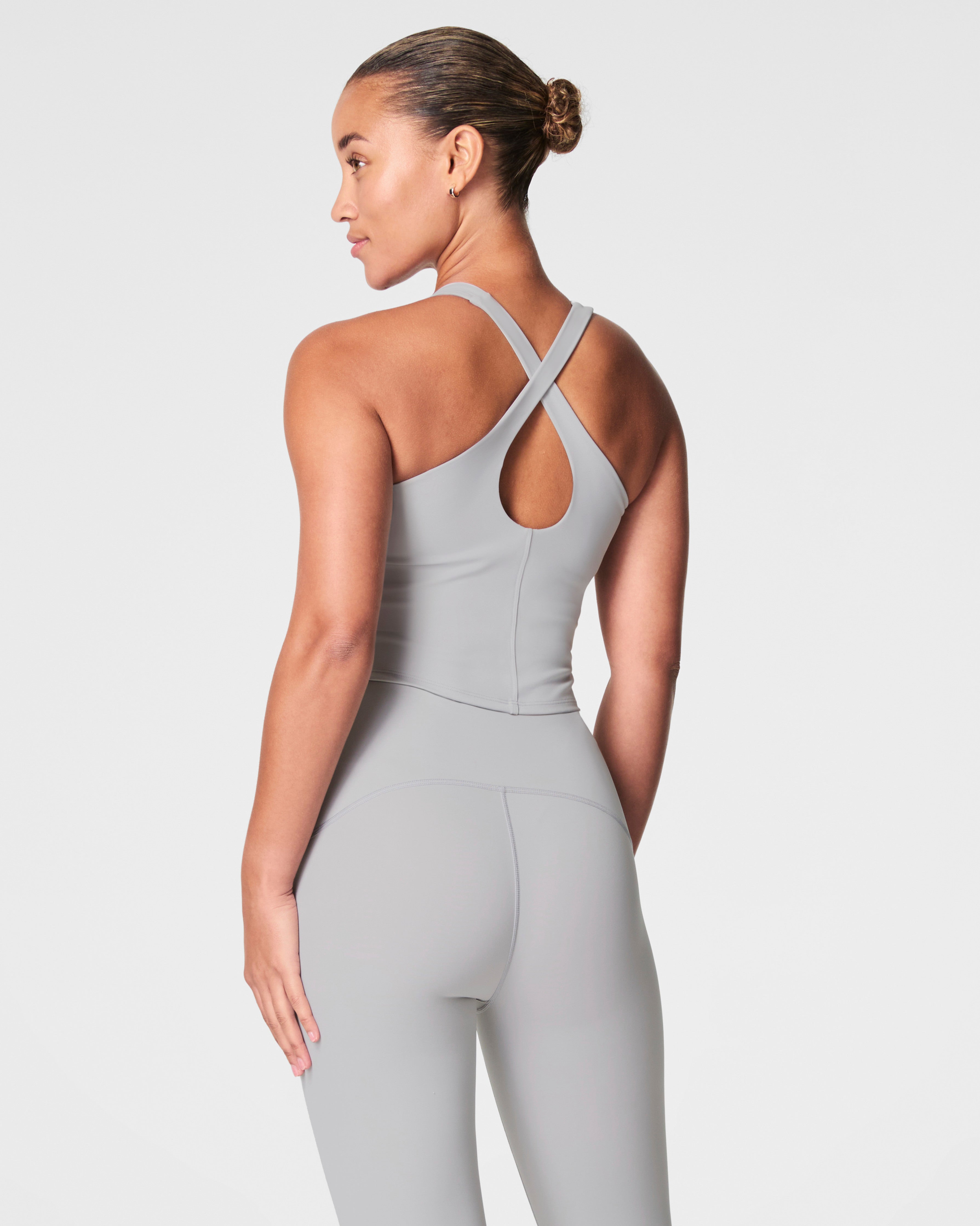 SPANX® Get Moving Contour Crossback Shelf Tank | Cloudy Grey