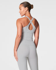 SPANX® Get Moving Contour Crossback Shelf Tank | Cloudy Grey