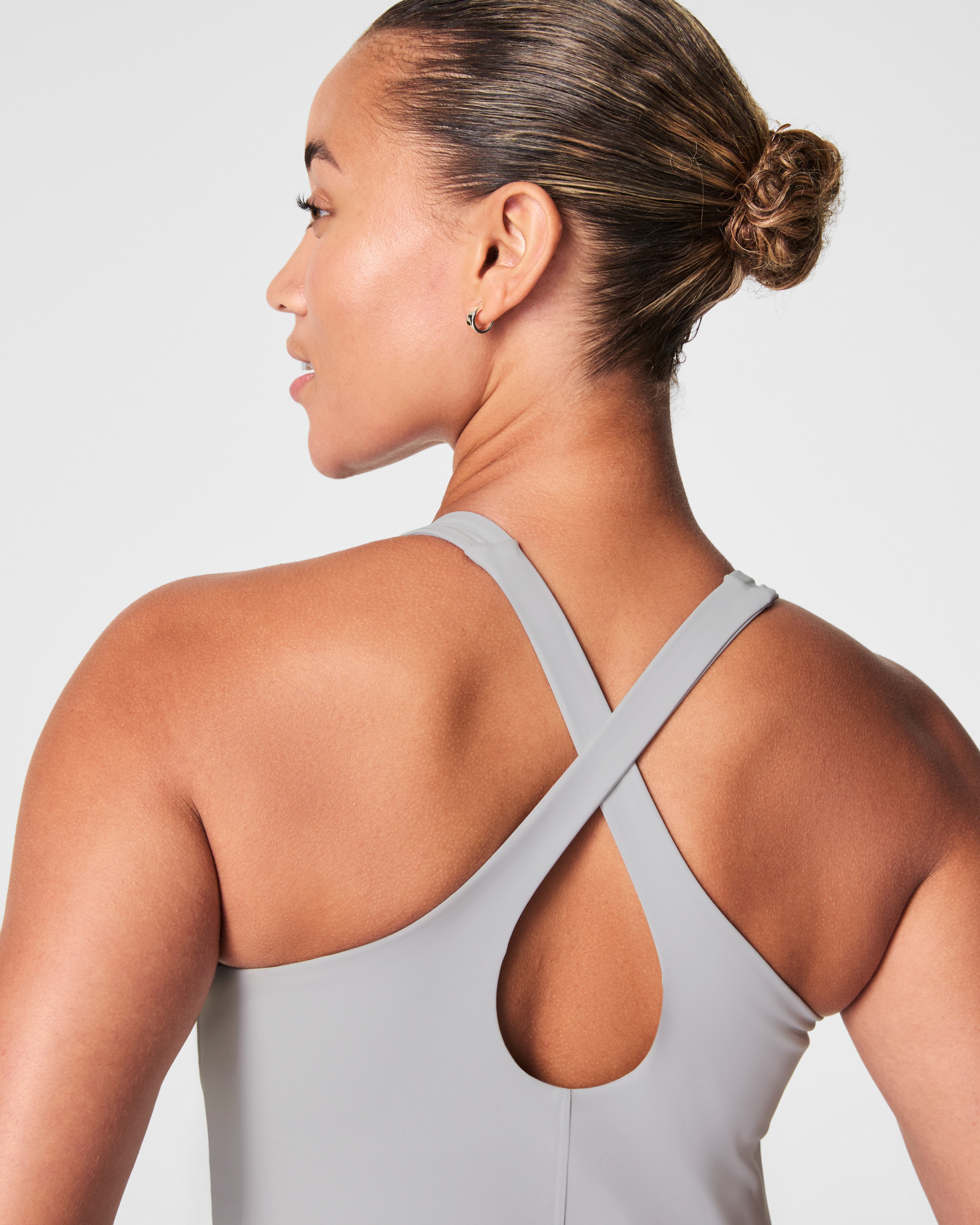 SPANX® Get Moving Contour Crossback Shelf Tank | Cloudy Grey