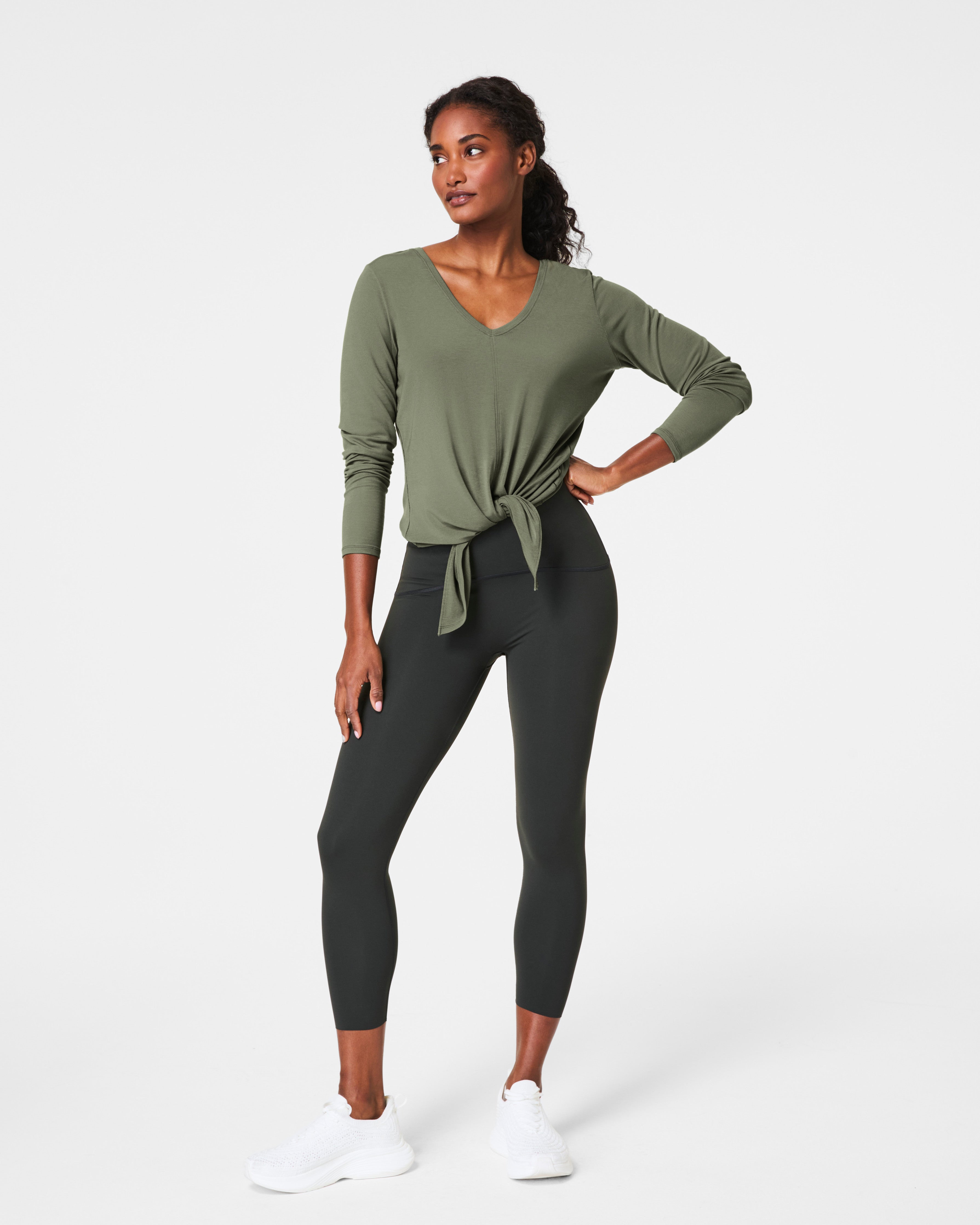 SPANX® Better Base Long Sleeve Convertible Tie Top