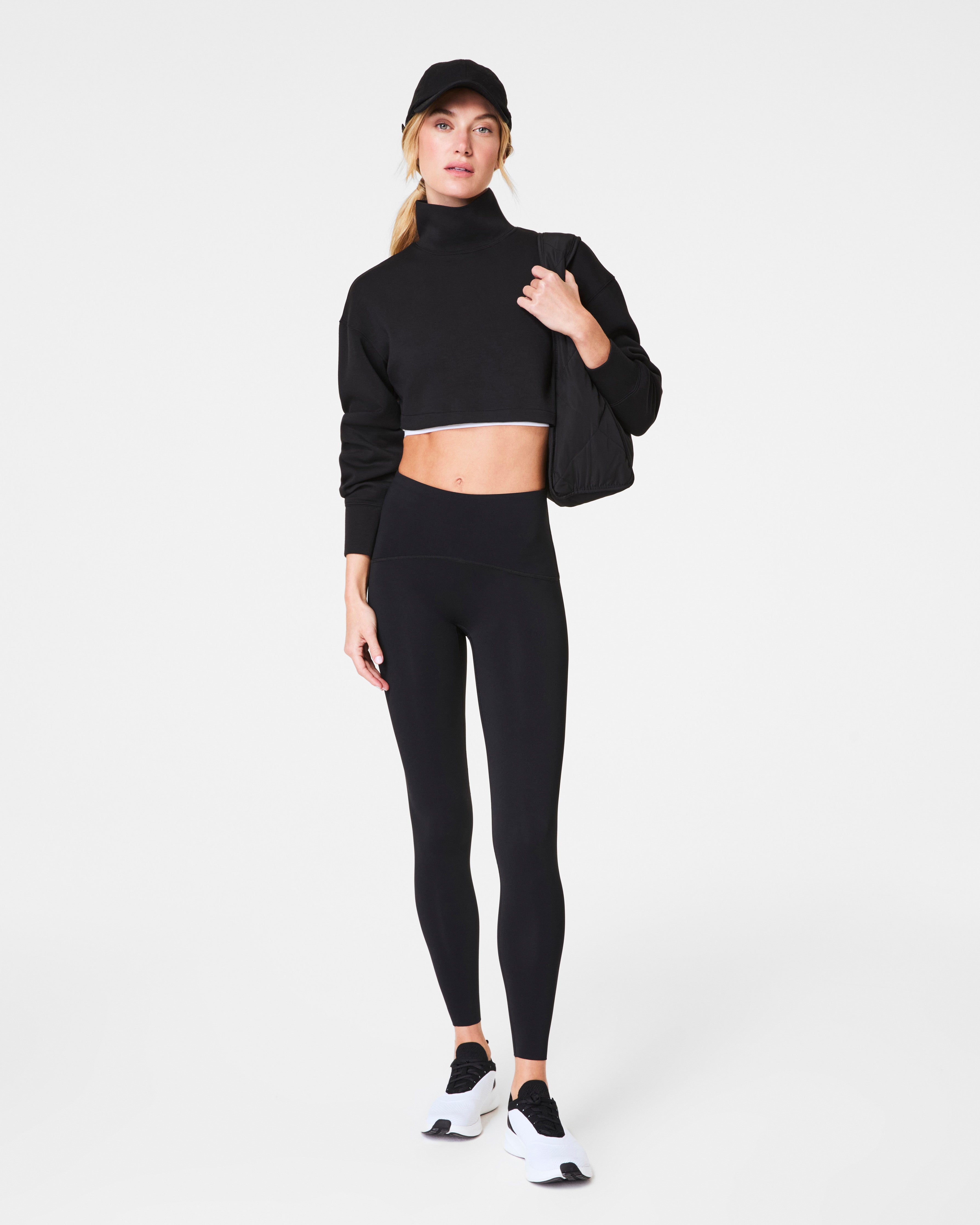SPANX AirEssentials® Brushed & Cropped High-Neck Sweatshirt