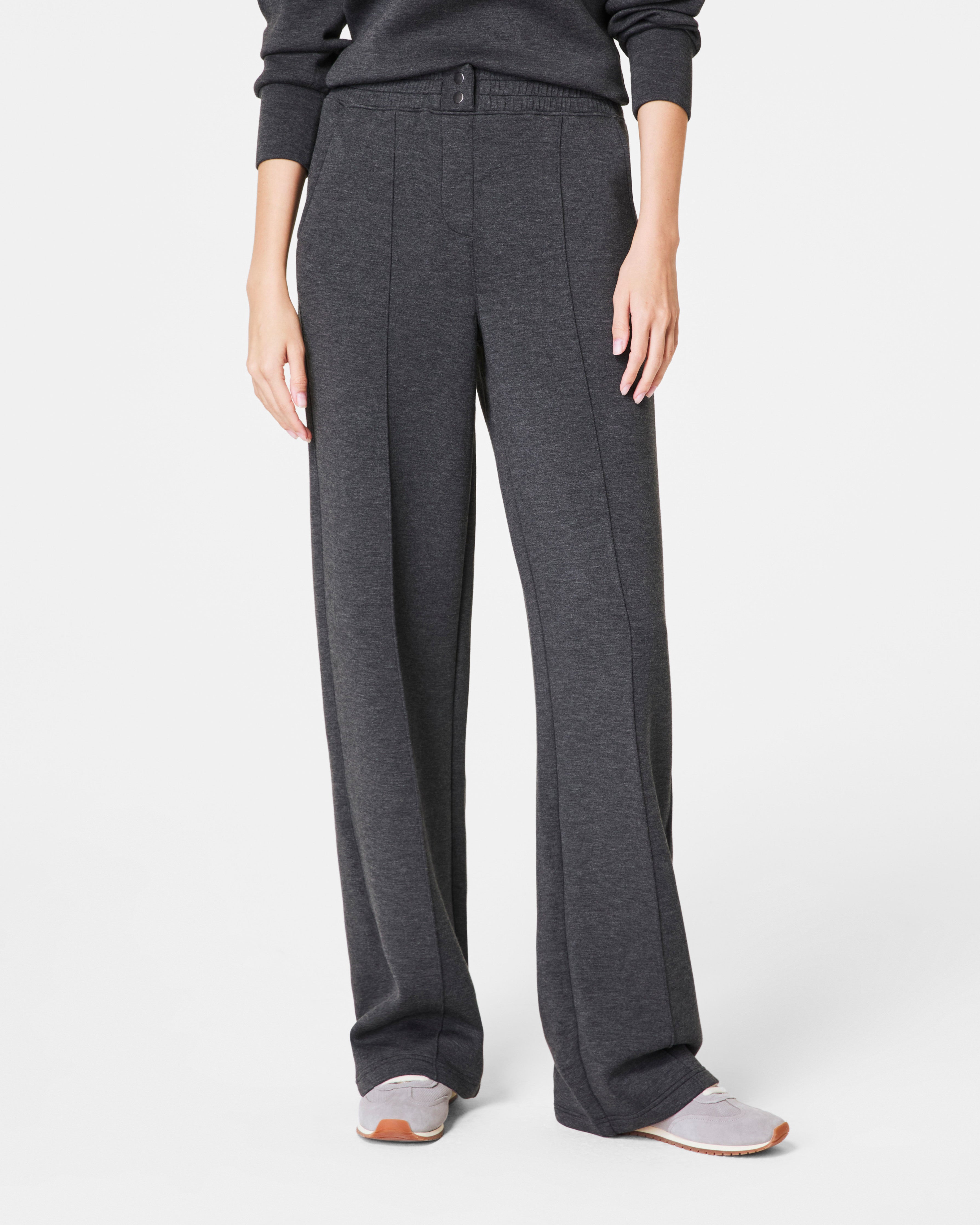 SPANX AirEssentials® Brushed Straight Leg Pant | Dark Heather Grey