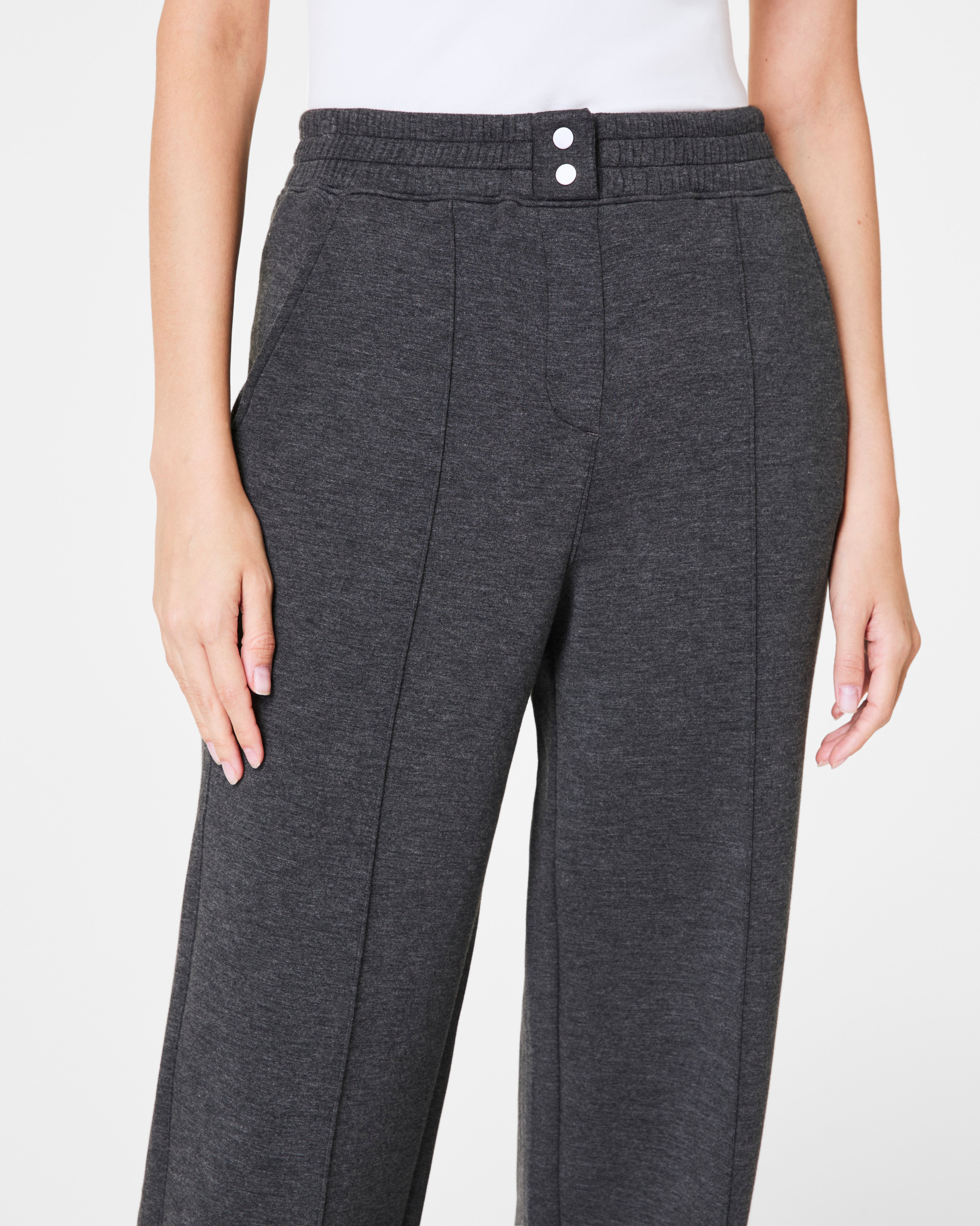 SPANX AirEssentials® Brushed Straight Leg Pant | Dark Heather Grey