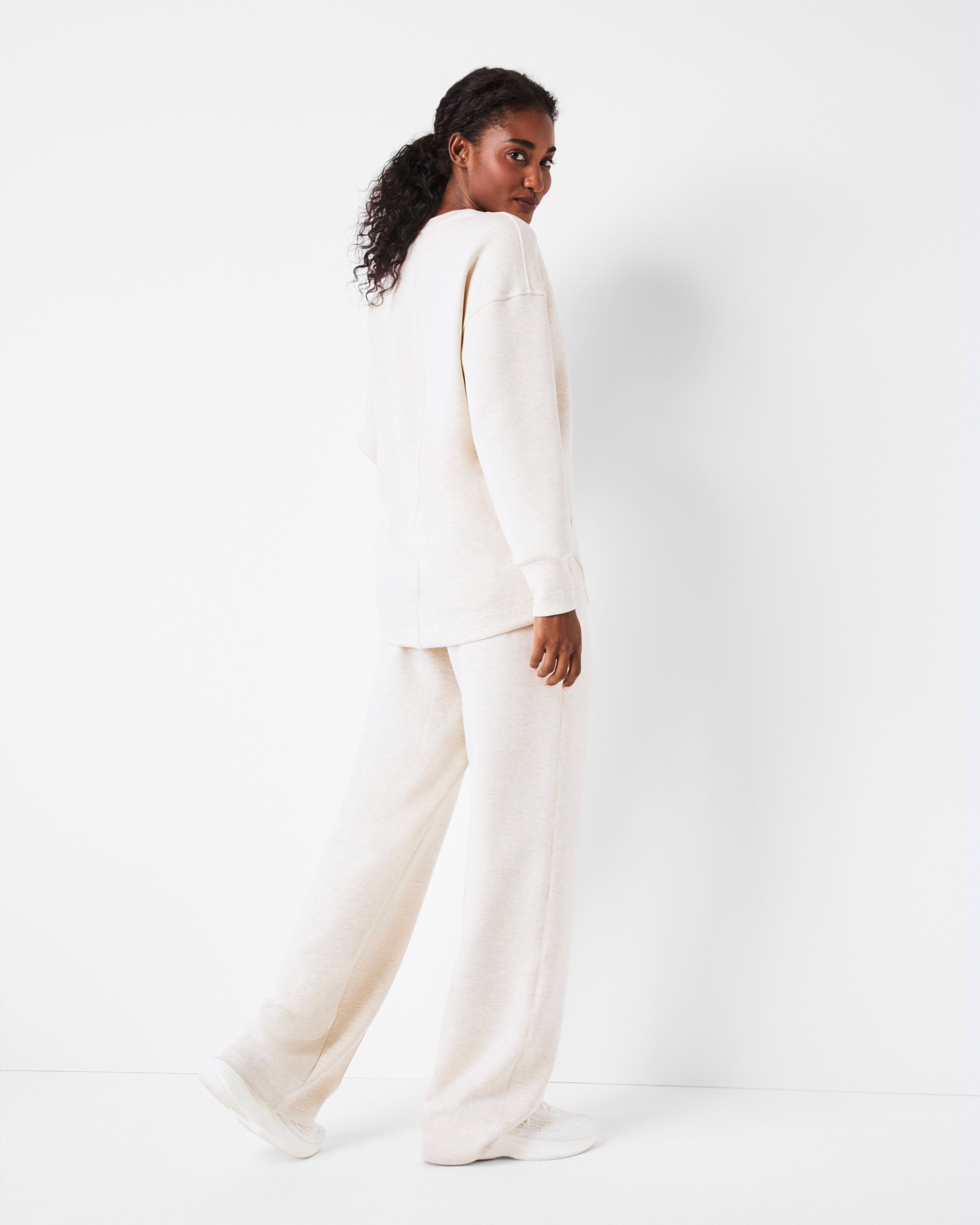 SPANX AirEssentials® Brushed Straight Leg Pant | Heather Cream