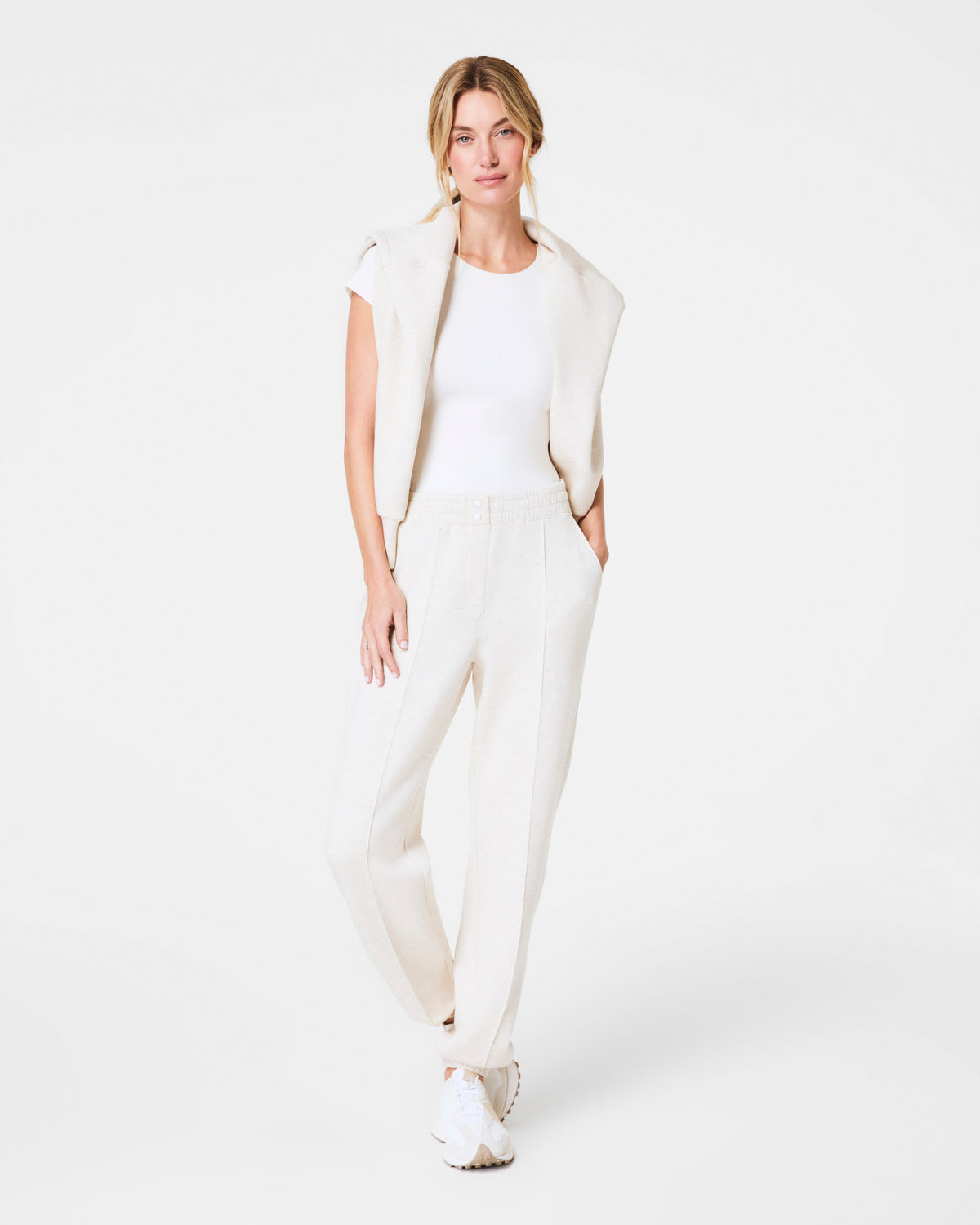 SPANX AirEssentials® Brushed Jogger | Heather Cream