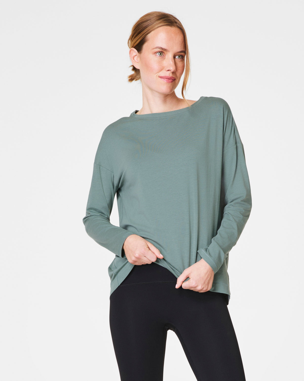 SPANX® Outpace Long Sleeve Top | Fennel