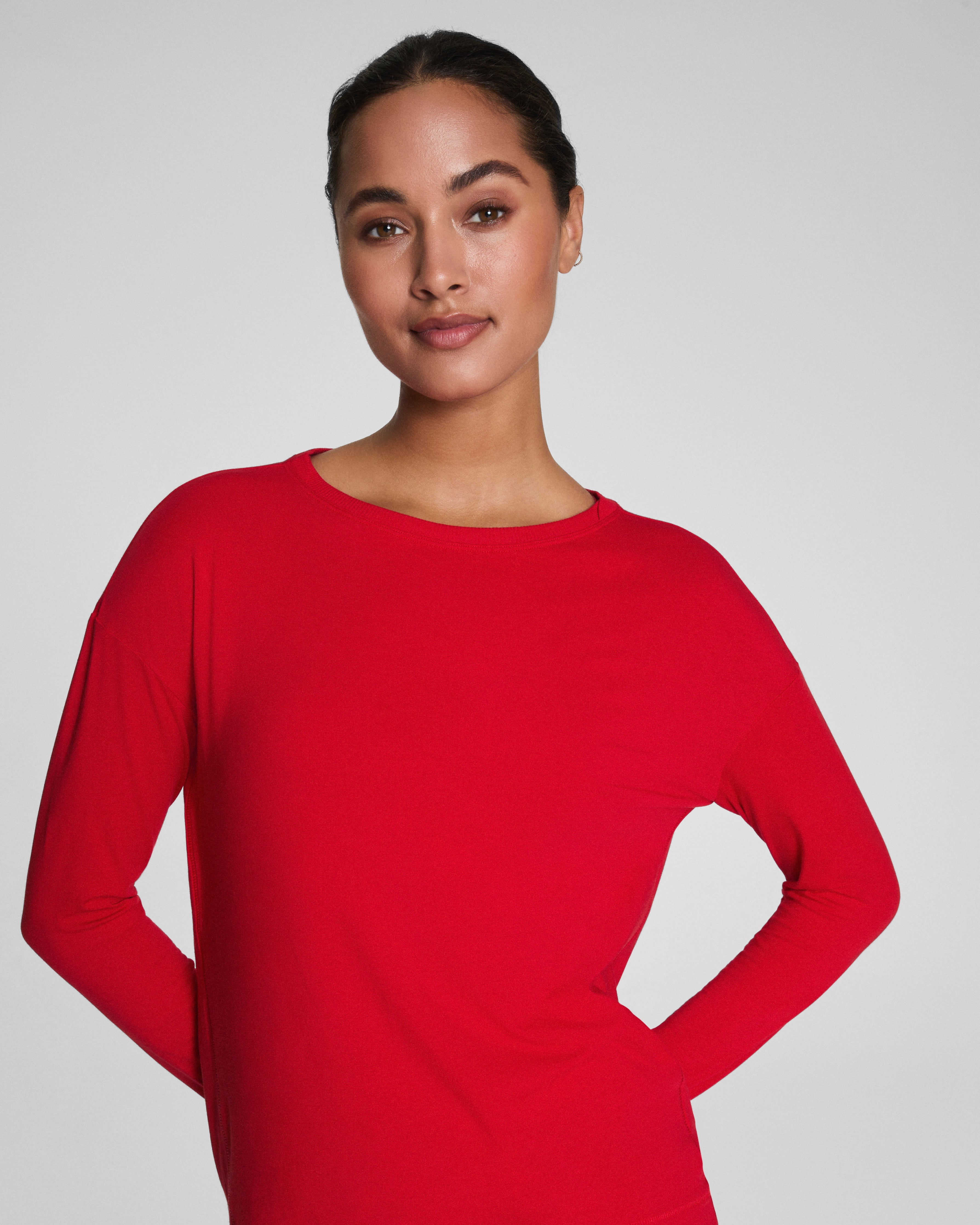 SPANX® Outpace Long Sleeve Top | Spanx Red